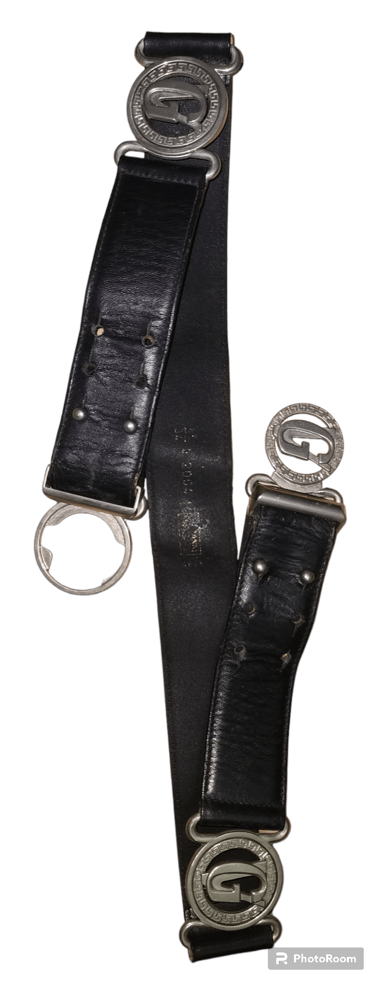 Versace VINTAGE GIANNI VERSACE LEATHER BELT Size 34 - 1 Thumbnail