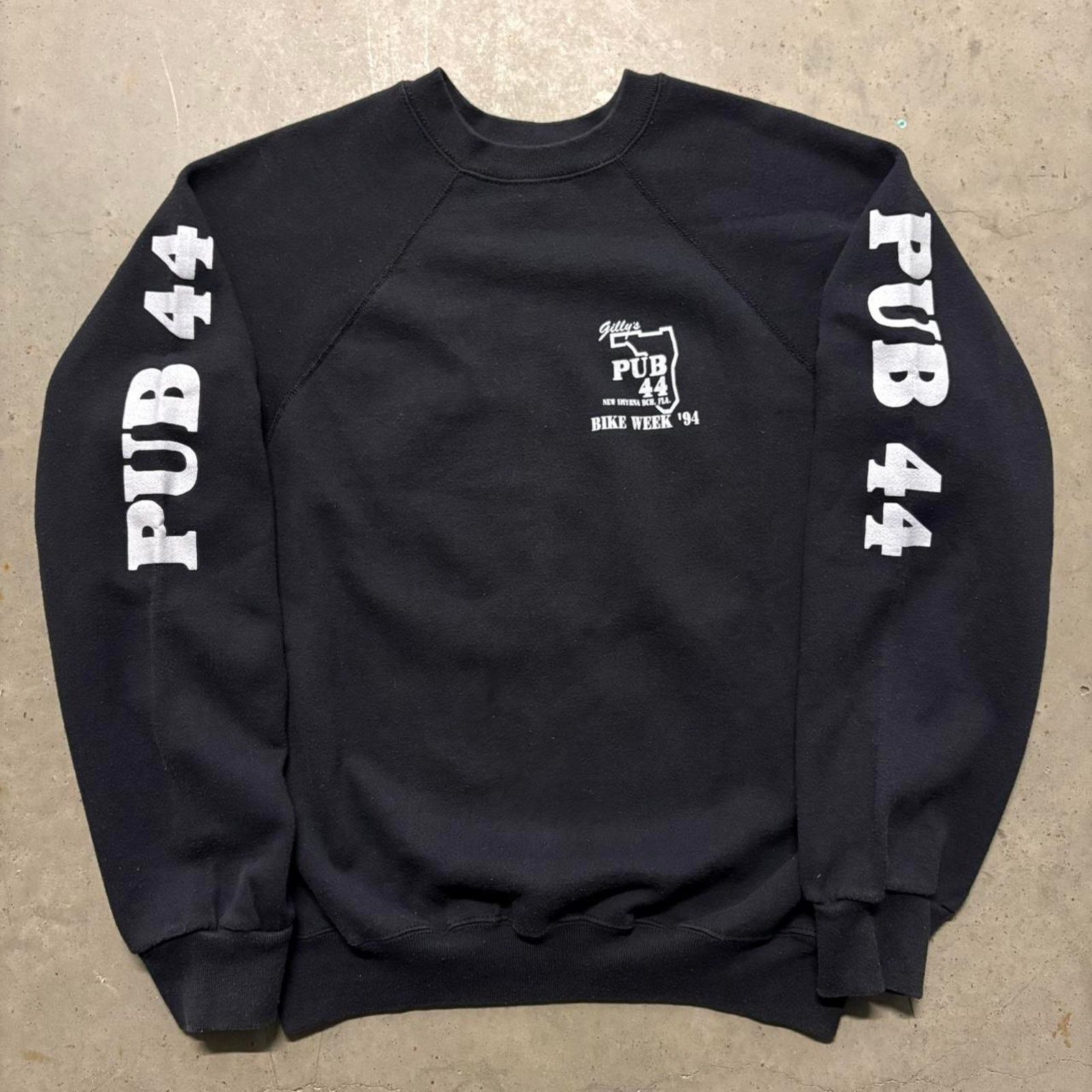 Harley Davidson × Japanese Brand × Vintage Crazy Vintage 90s Bike Week Graphic Biker Raglan Sweatshirt Size US L / EU 52-54 / 3 - 3 Thumbnail