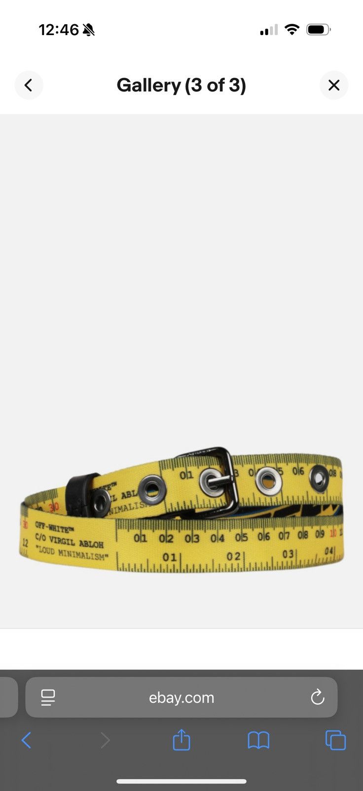 Off-White Off-White Womens Reversible Measuring Tape Belt Size ONE SIZE - 3 Thumbnail