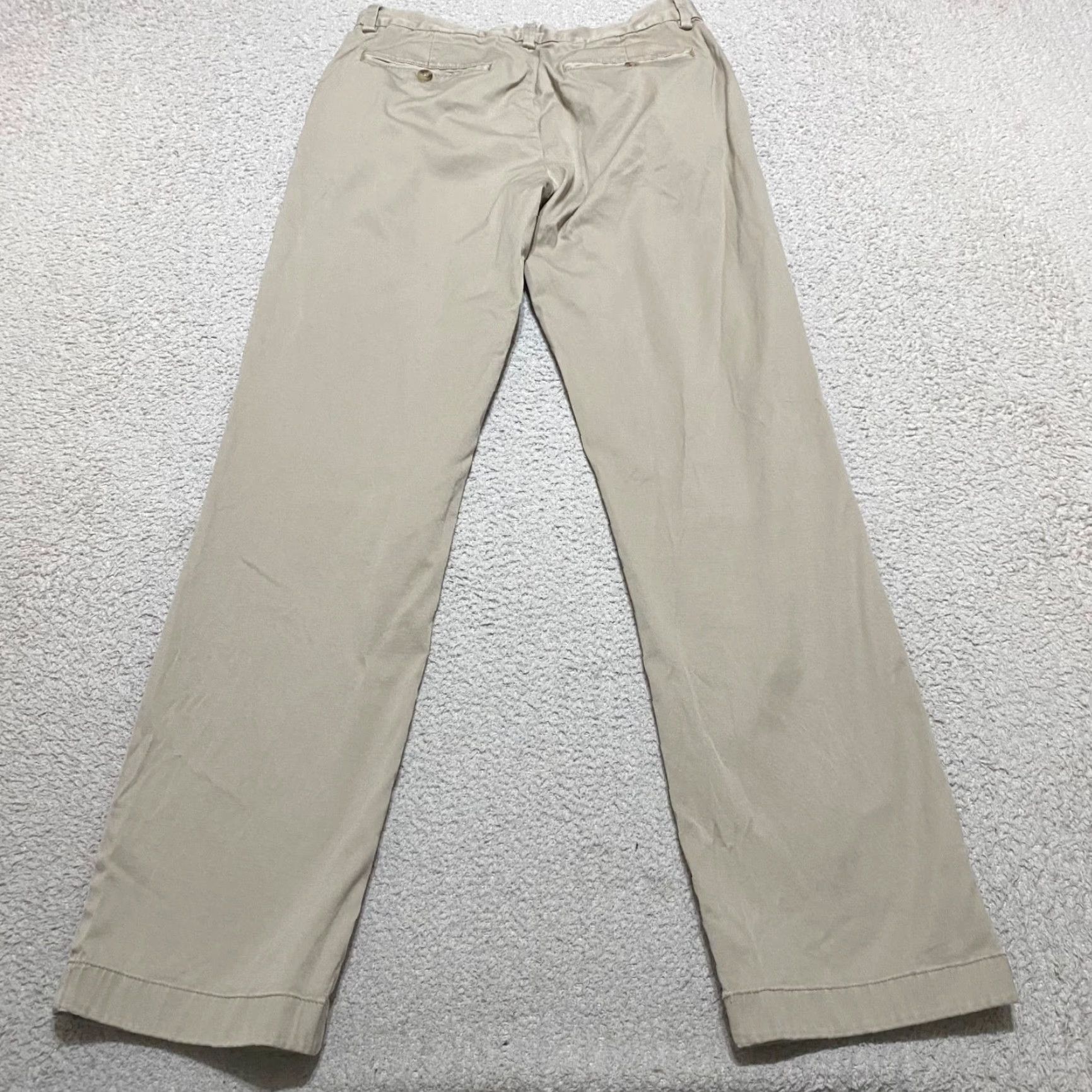J.Crew Vineyard Vines Mens Pants 30x32 Beige Chino Straight Mid Rise Business Casual Size US 30 / EU 46 - 2 Thumbnail
