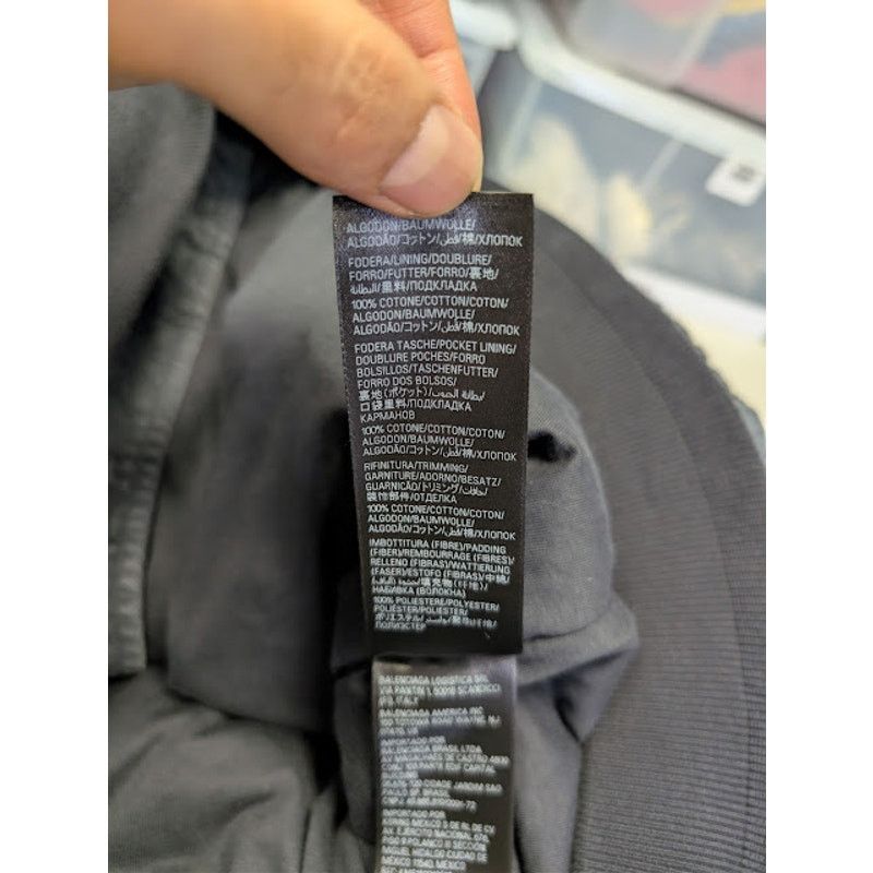 Balenciaga o1rshd1 Organic Japanese Denim Zip-Up Hoodie in Heavy Grey Size US M / EU 48-50 / 2 - 21 Thumbnail