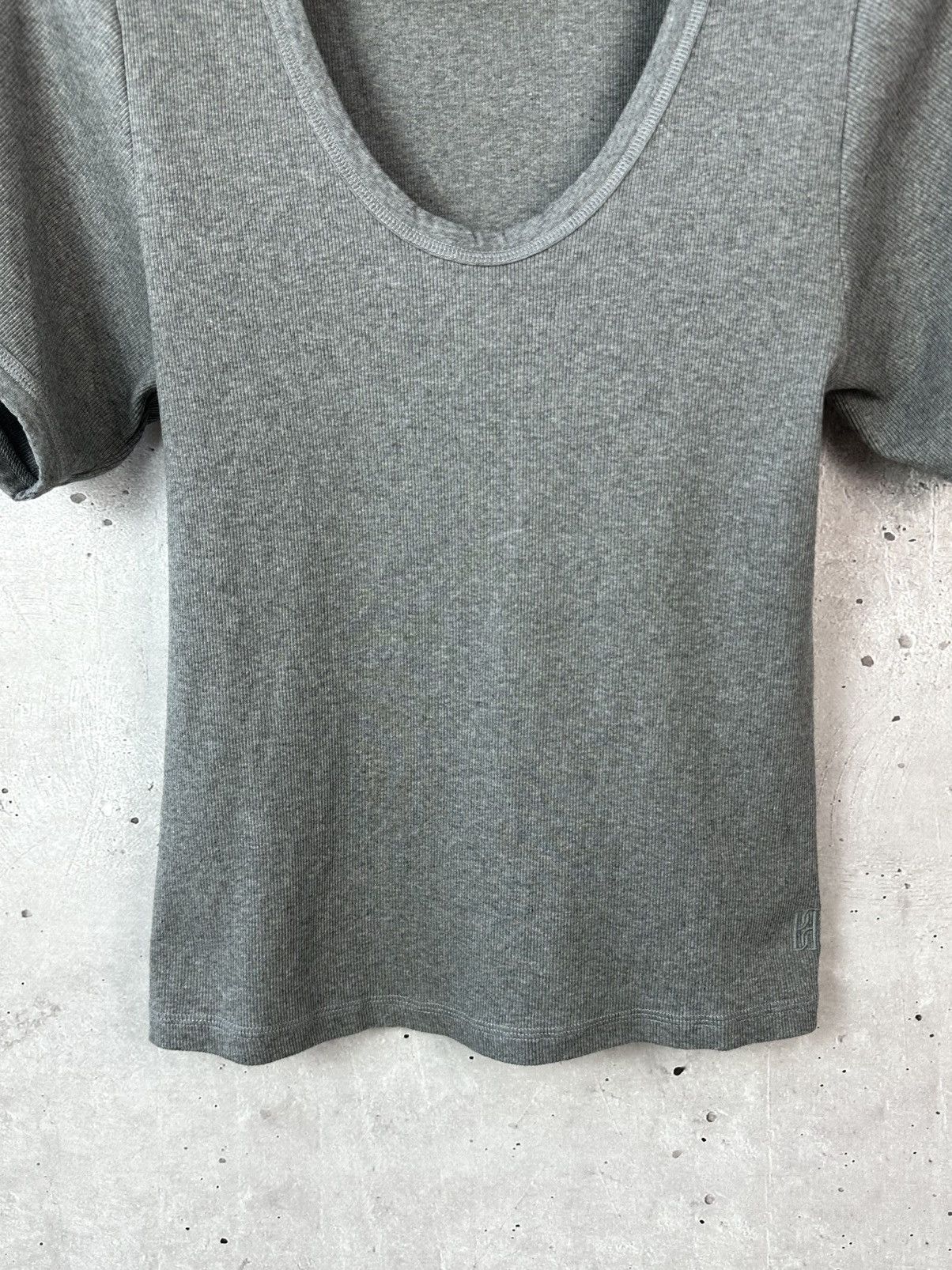 By Malene Birger By Malene Birger Lunai Grey Short Sleeve Cotton T-shirt Size L / US 10 / IT 46 - 4 Thumbnail