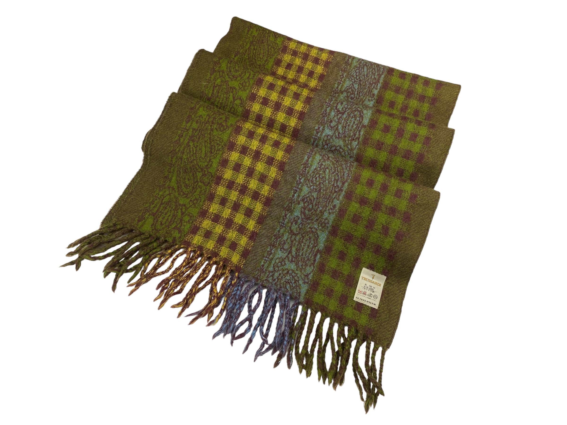 Trussardi × Vintage Trussardi scarf Wool Vintage Scarves Made in Japan Size ONE SIZE - 3 Thumbnail