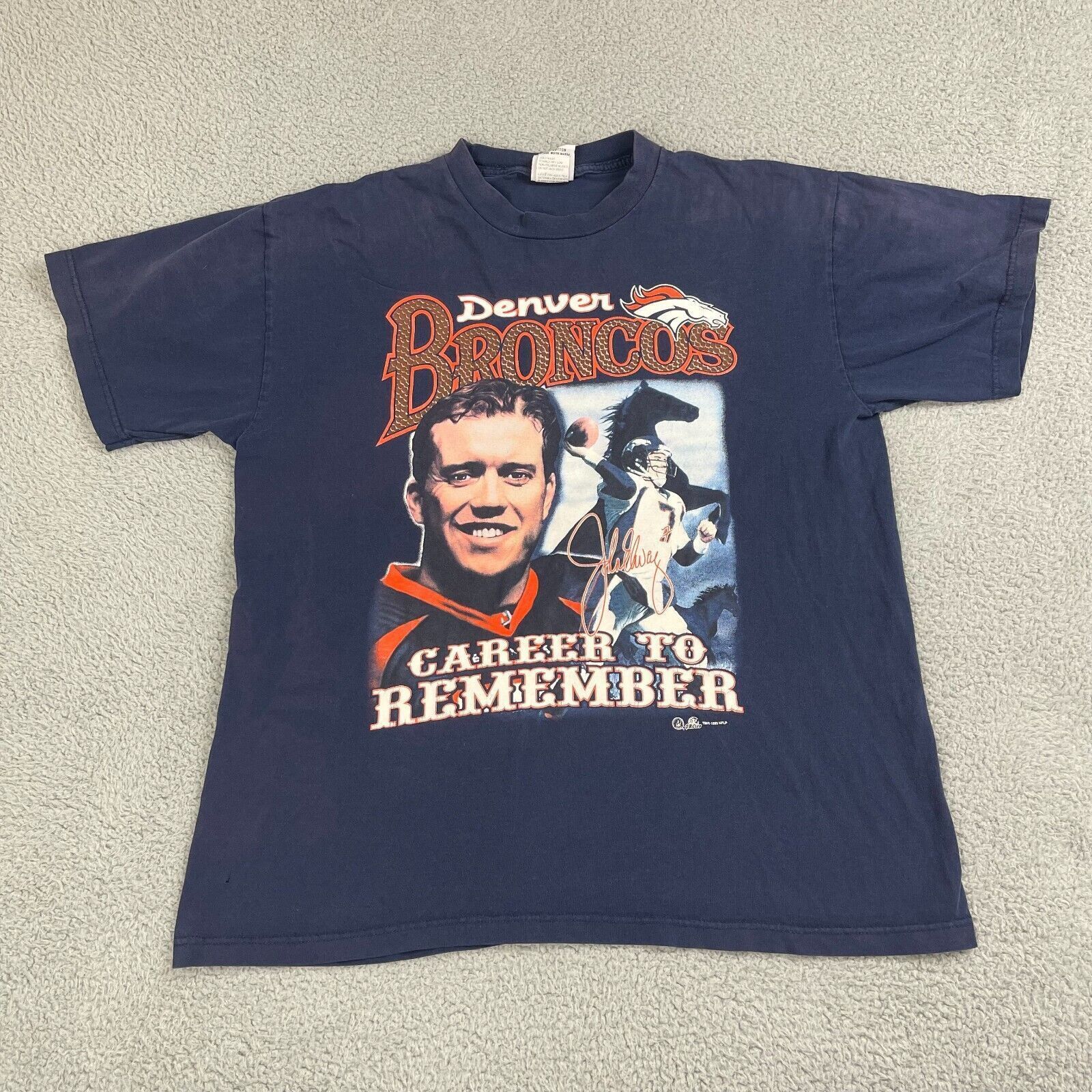 Other Vintage 90s John Elway Denver Broncos Career to Remember XL Size US XL / EU 56 / 4 - 1 Thumbnail
