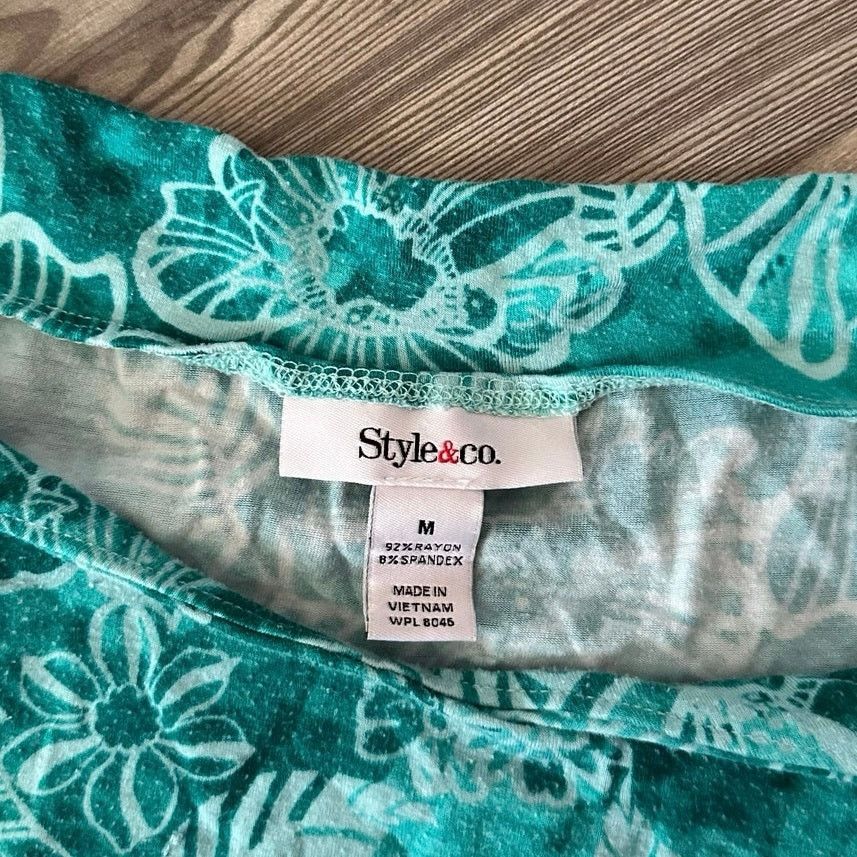 Other style&co green floral midi dress Size M / US 6-8 / IT 42-44 - 4 Thumbnail