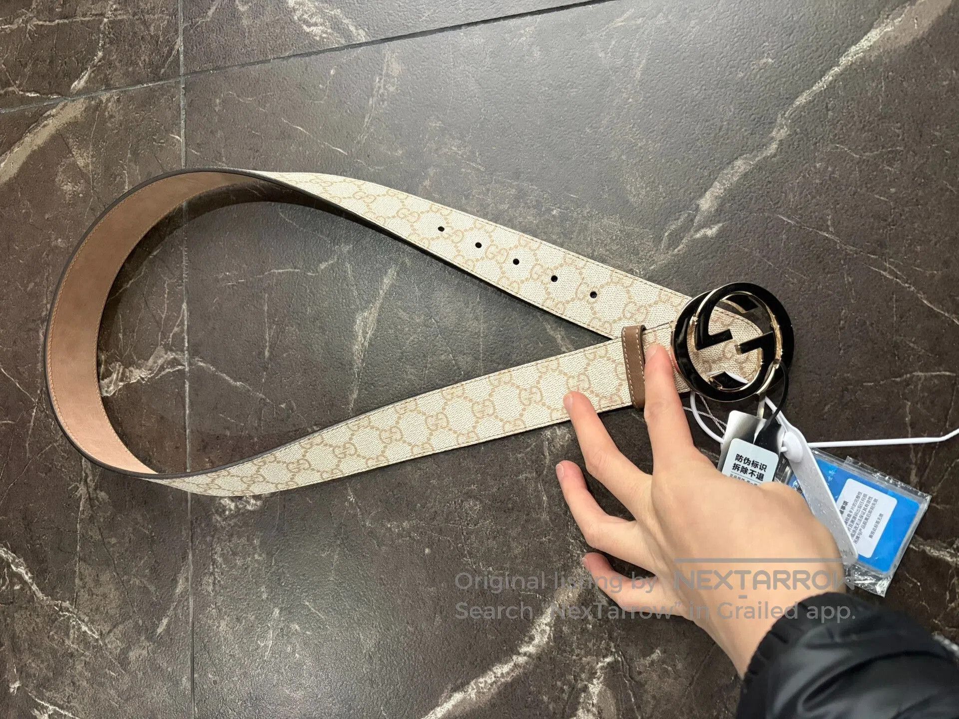 Gucci Gucci Beige Leather Belt. Size ONE SIZE - 1 Thumbnail