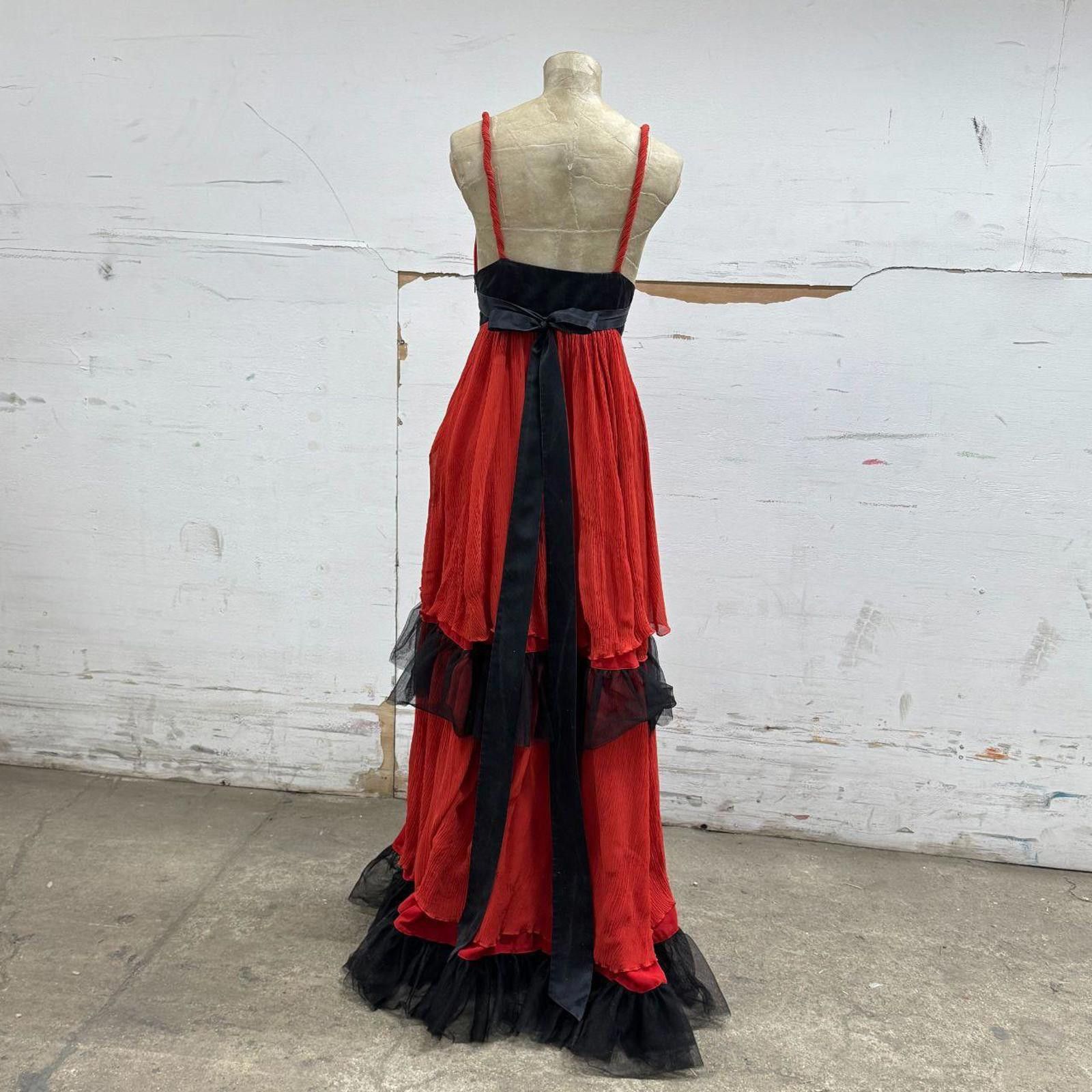 Other Zuhair Murad x MNG Limited Edition Red & Black Silk Gown Size XS / US 0-2 / IT 36-38 - 6 Thumbnail