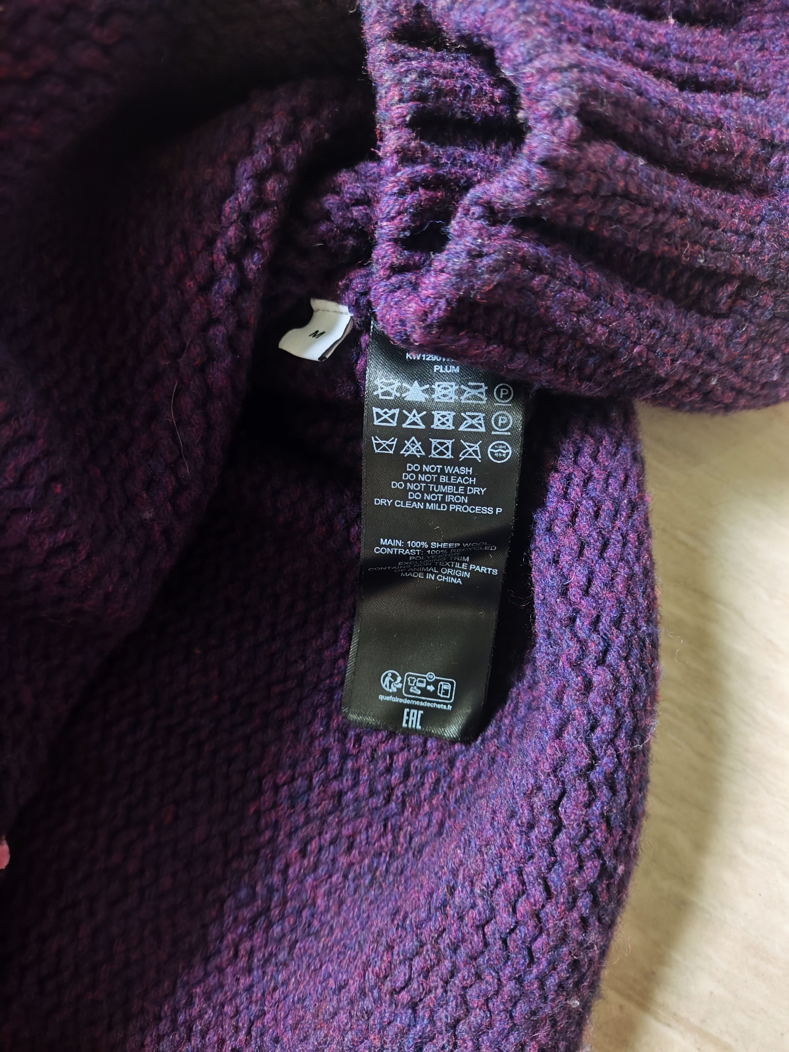 JW Anderson AW24 Purple Anchor zip knitted sweater hoodie Size US M / EU 48-50 / 2 - 3 Thumbnail