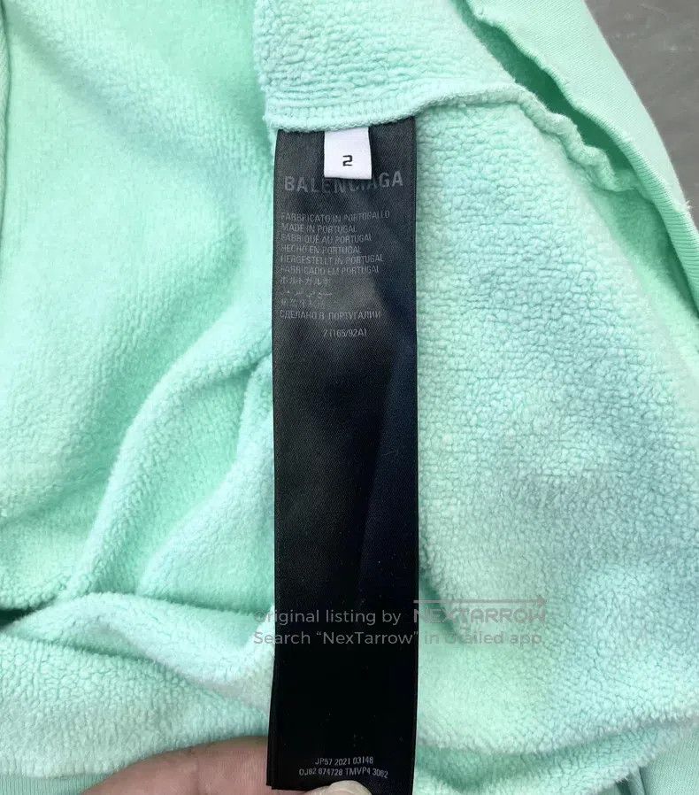 Balenciaga Balenciaga Green Solid Embroidered Logo Zip Hoodie Size US M / EU 48-50 / 2 - 5 Thumbnail