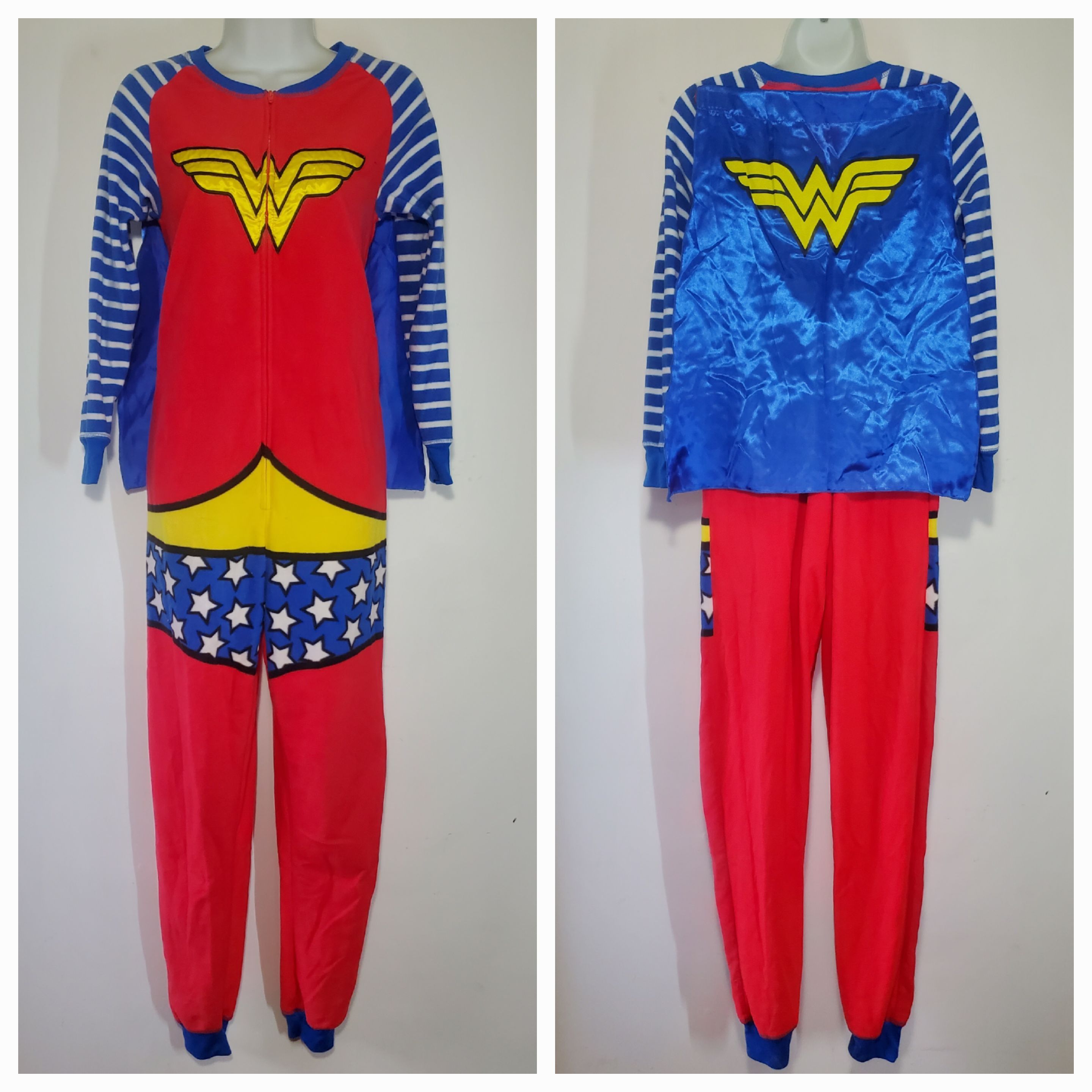 DC Comics Wonder Woman Sze XS/S PJs Onesie Pajamas Hero Fleece Long Size 28" / US 6 / IT 42 - 12 Thumbnail