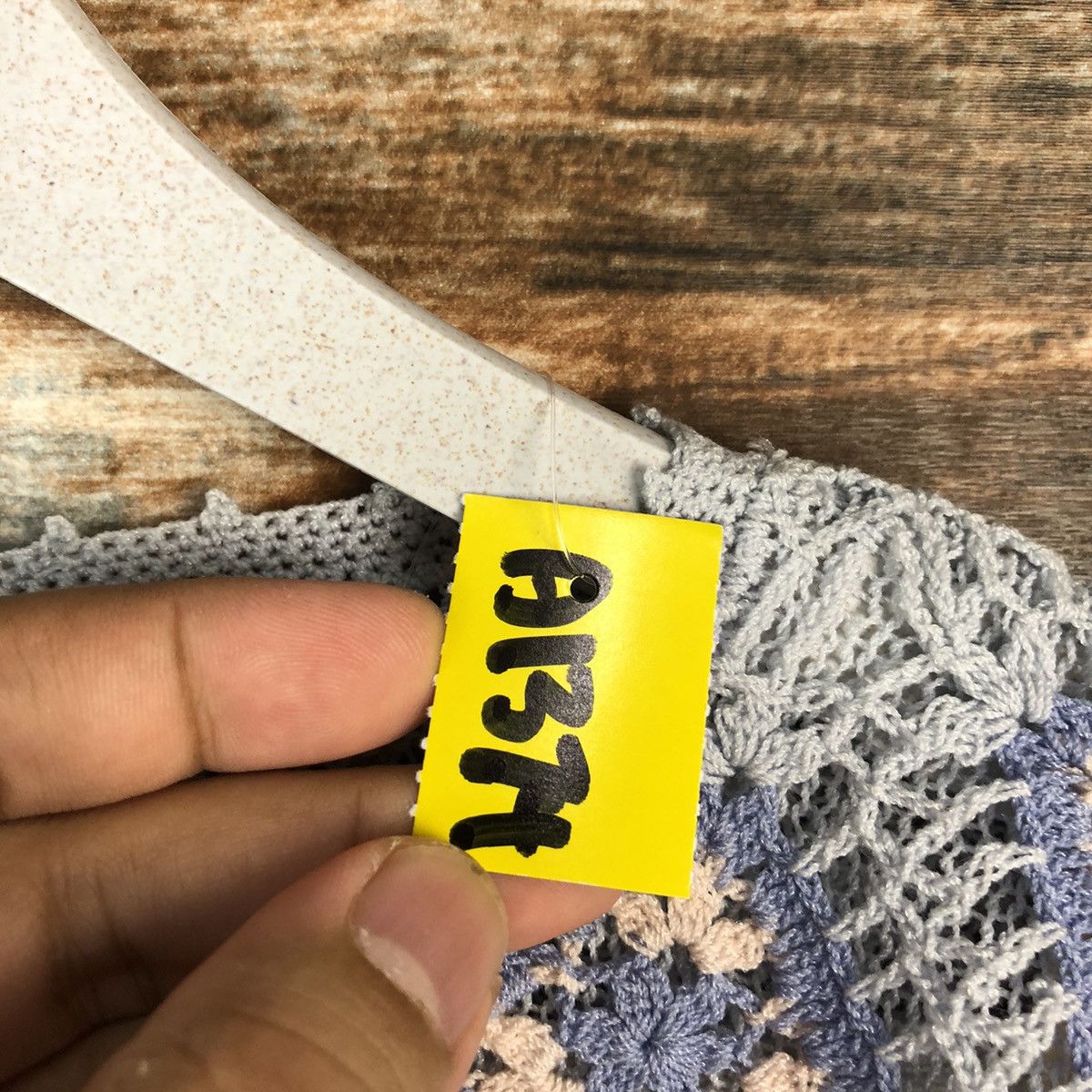 Homespun Knitwear × Japanese Brand Royal Ciny crochet meshnet vintage Blue Knitwear #A1374 Size M / US 6-8 / IT 42-44 - 10 Thumbnail