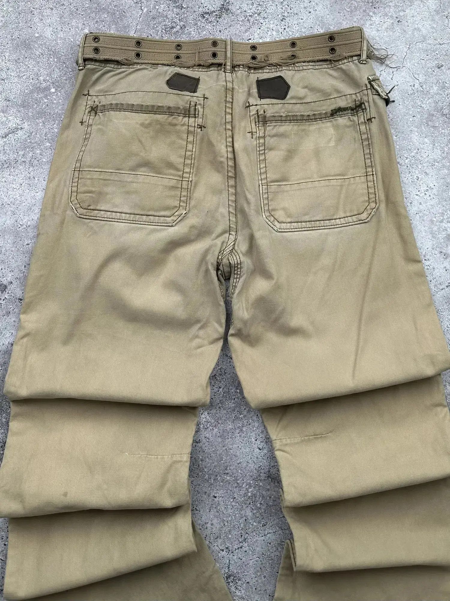 Vintage Vintage Belt Thrashed Wide Pants C627(V468) Size US 33 - 10 Thumbnail