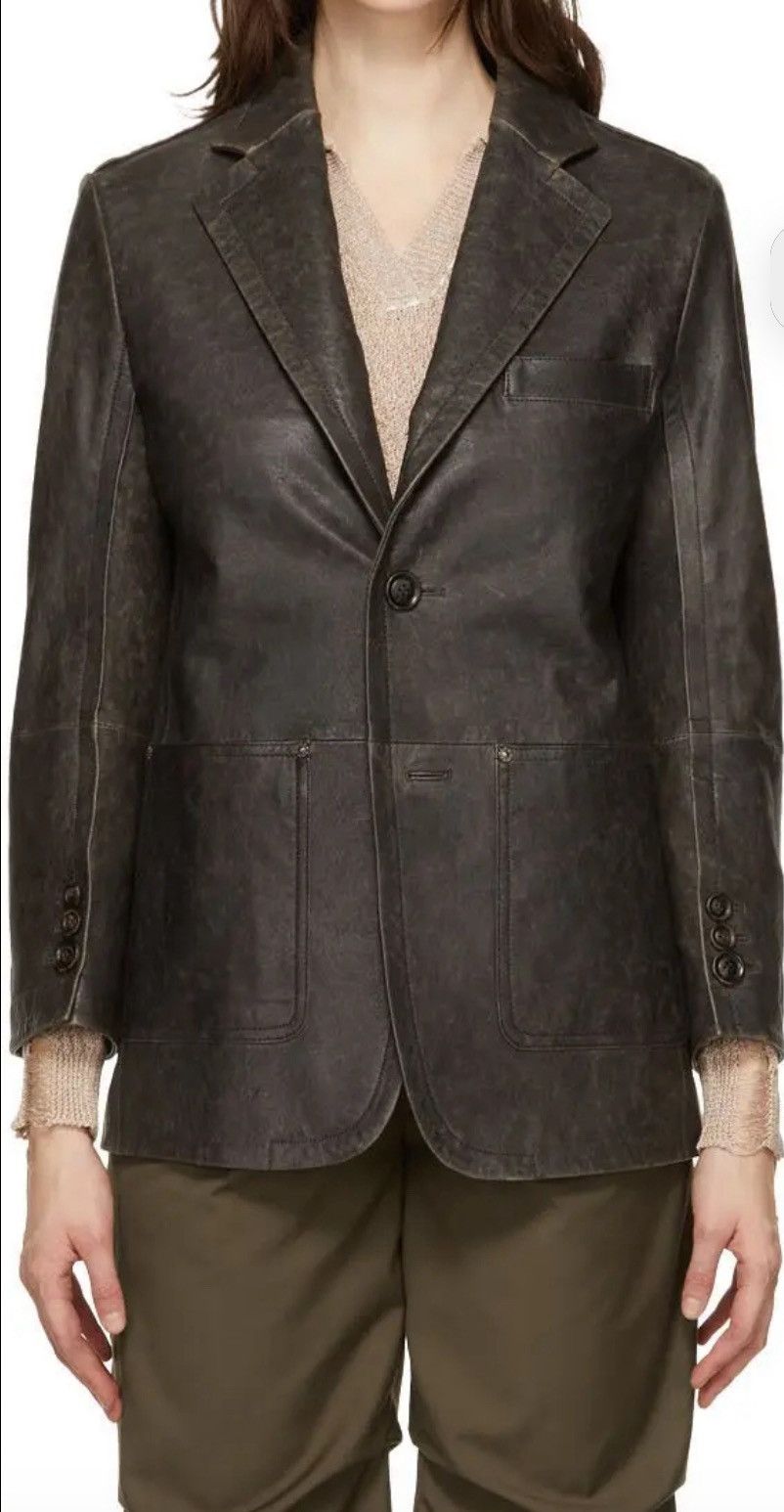Andersson Bell Andersson Bell New Daddy Classic Distressed Leather Jacket Size US S / EU 44-46 / 1 - 4 Thumbnail