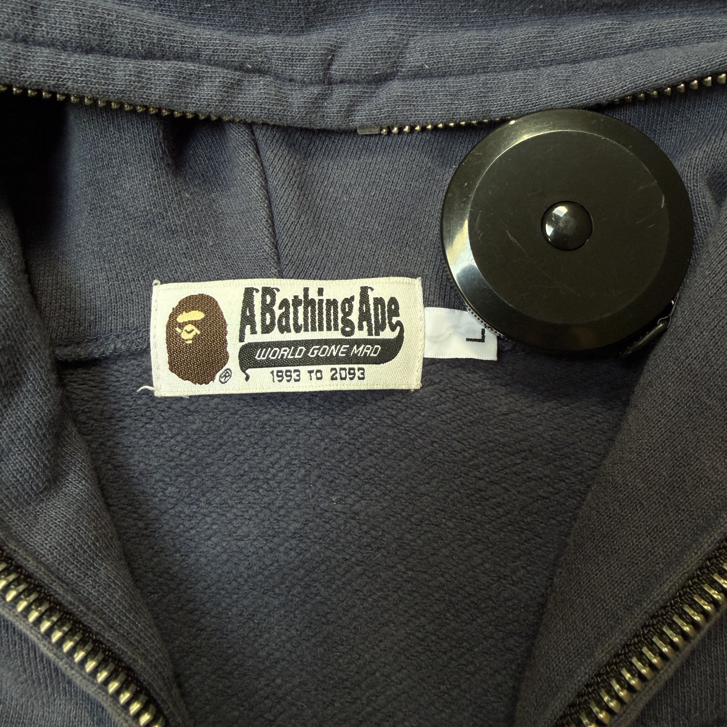 Bape BAPE Ape Mad Face Zip Up Hoodie Navy Size US L / EU 52-54 / 3 - 7 Thumbnail