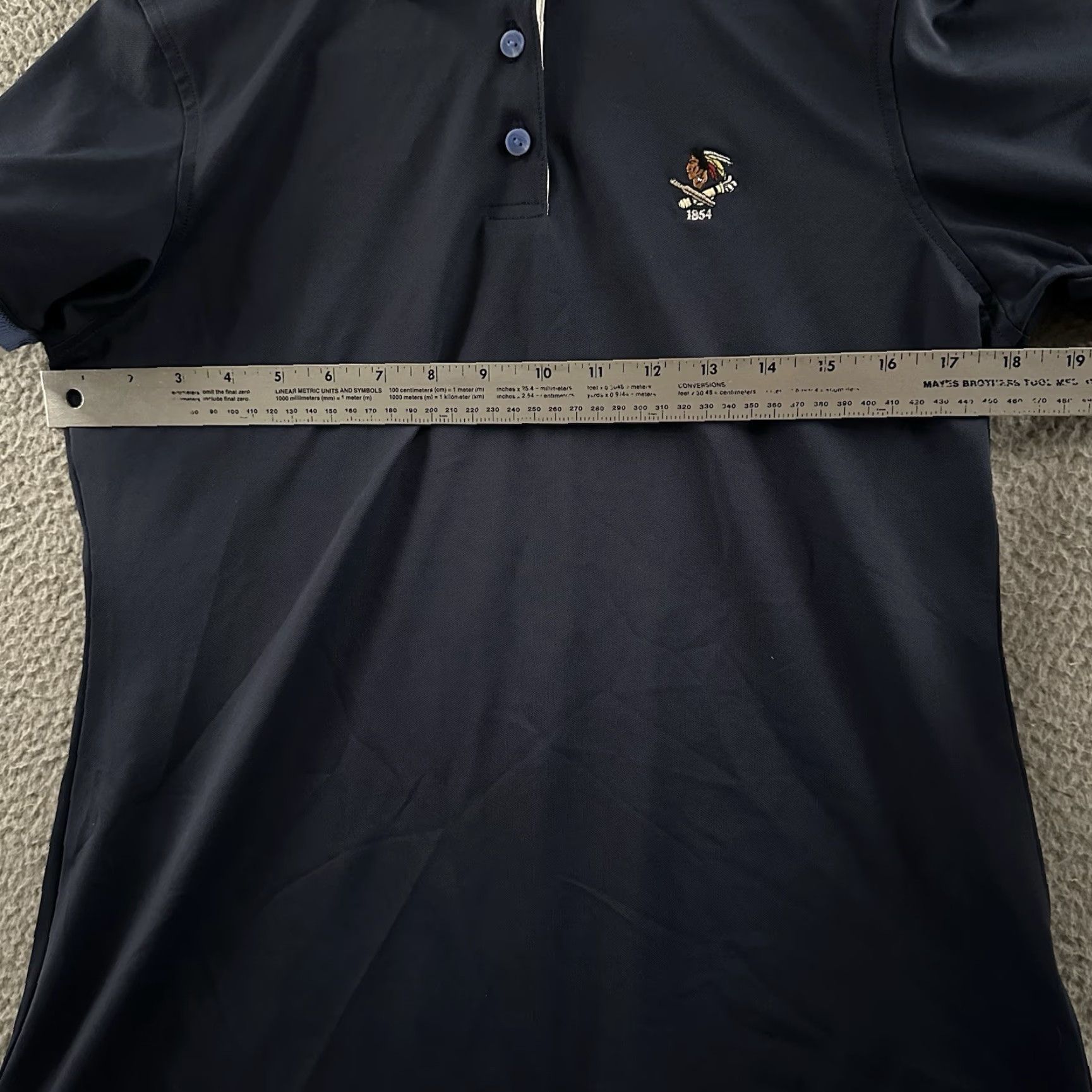 Peter Millar Peter Millar Polo Womens Top Blue M Polyester Philadelphia Cricket Club Short Sleeve Buttoned Polo Shirt Size M / US 6-8 / IT 42-44 - 6 Thumbnail
