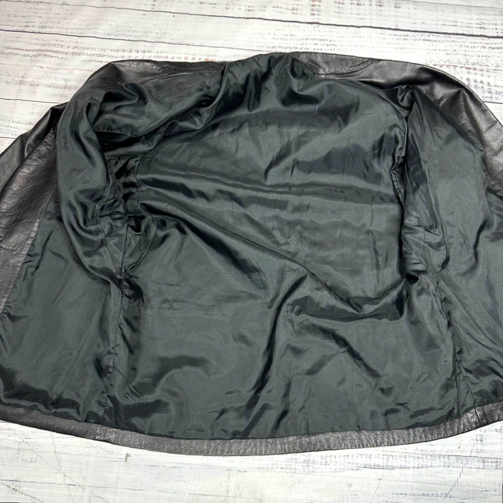 Vintage Womens Black Leather Jacket L Blazer Jacket Womens Leather Blazer L Black Shirt/Hoodie? Size L / US 10 / IT 46 - 5 Thumbnail
