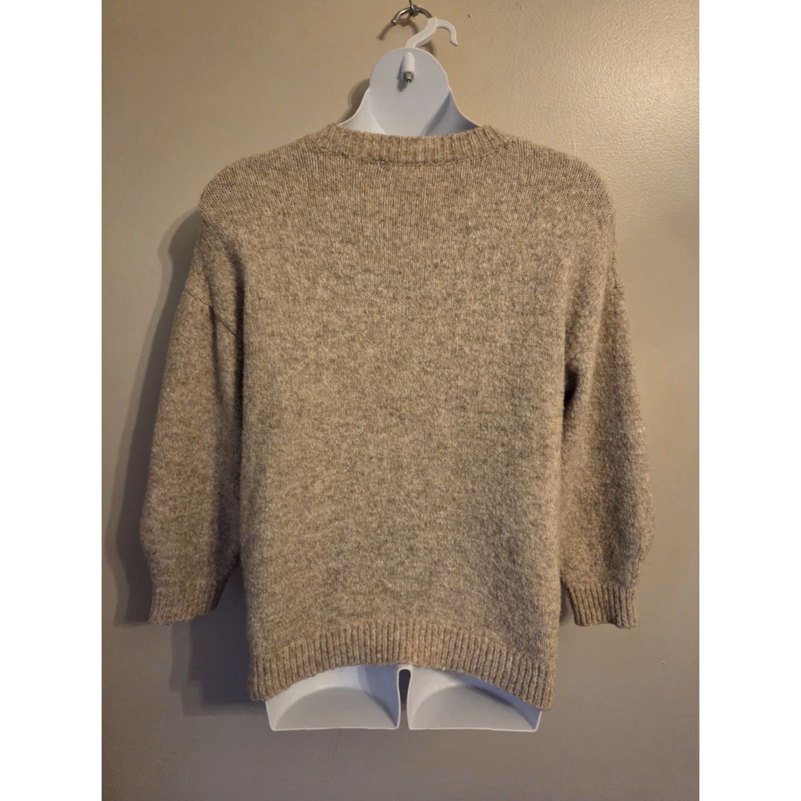 Vintage Pink Clover Gray Soft Cozy Ribbed Knit Hem Sweater Womens XL Shirt Adult Regular Gray Pullover Crew Neck Long Sleeve Knit Wool-like Qualities? Size XL / US 12-14 / IT 48-50 - 6 Thumbnail