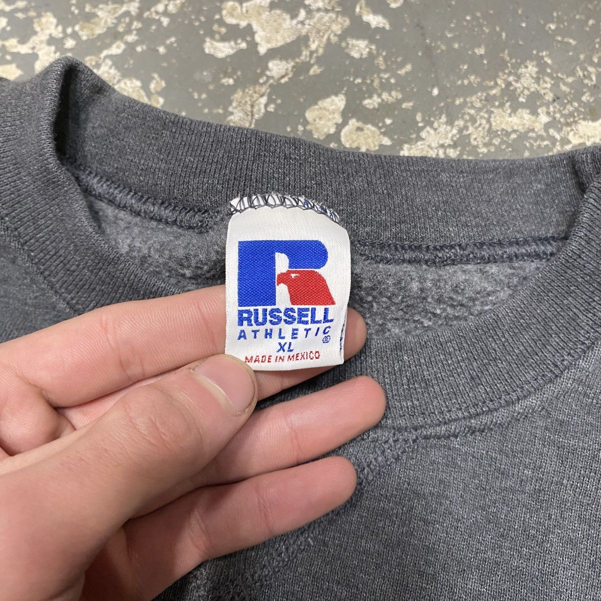Russell Athletic × Vintage Vintage Russell Athletic Grey Blank Boxy Crewneck Hoodie Size US XL / EU 56 / 4 - 4 Thumbnail