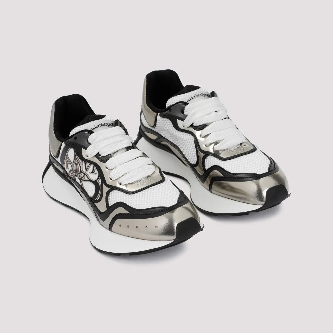 Alexander McQueen o1w1db10725 Sprint Runner in White/Multicolor Size US 9 / EU 42 - 3 Thumbnail