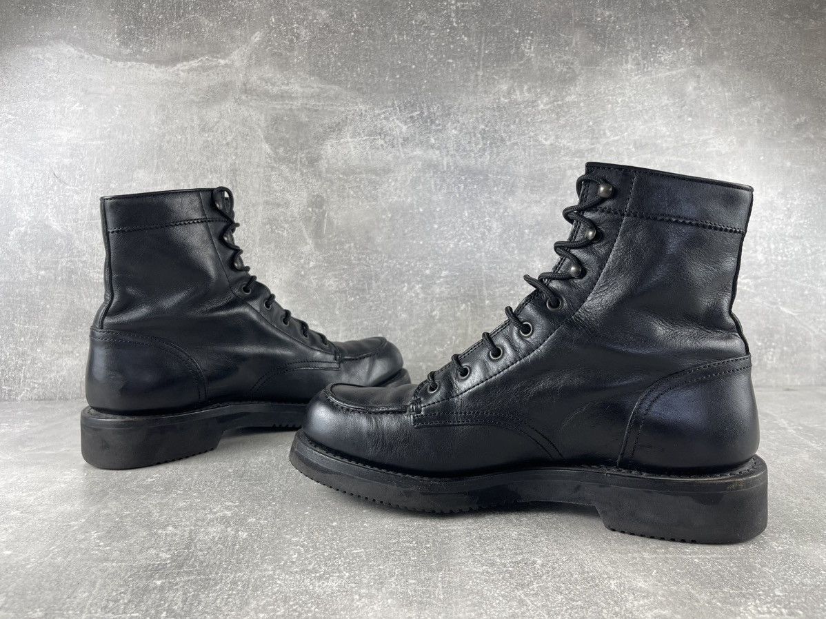 Gucci Gucci Vintage 00s GG Leather Lace Up Combat Boots Black Size US 8.5 / EU 41-42 - 5 Thumbnail