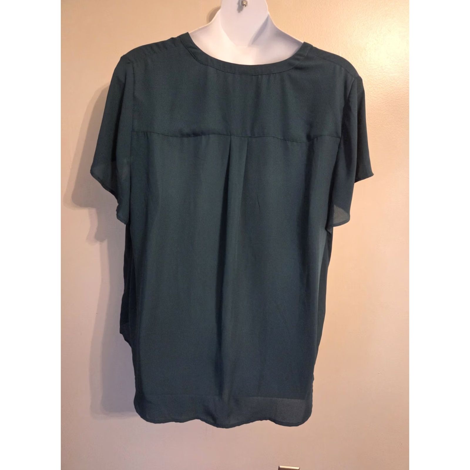 Torrid Torrid Harper Blouse Top 4 4X Teal Flutter Sleeve Lightweight Size XXL / US 16-18 / IT 52-54 - 6 Thumbnail