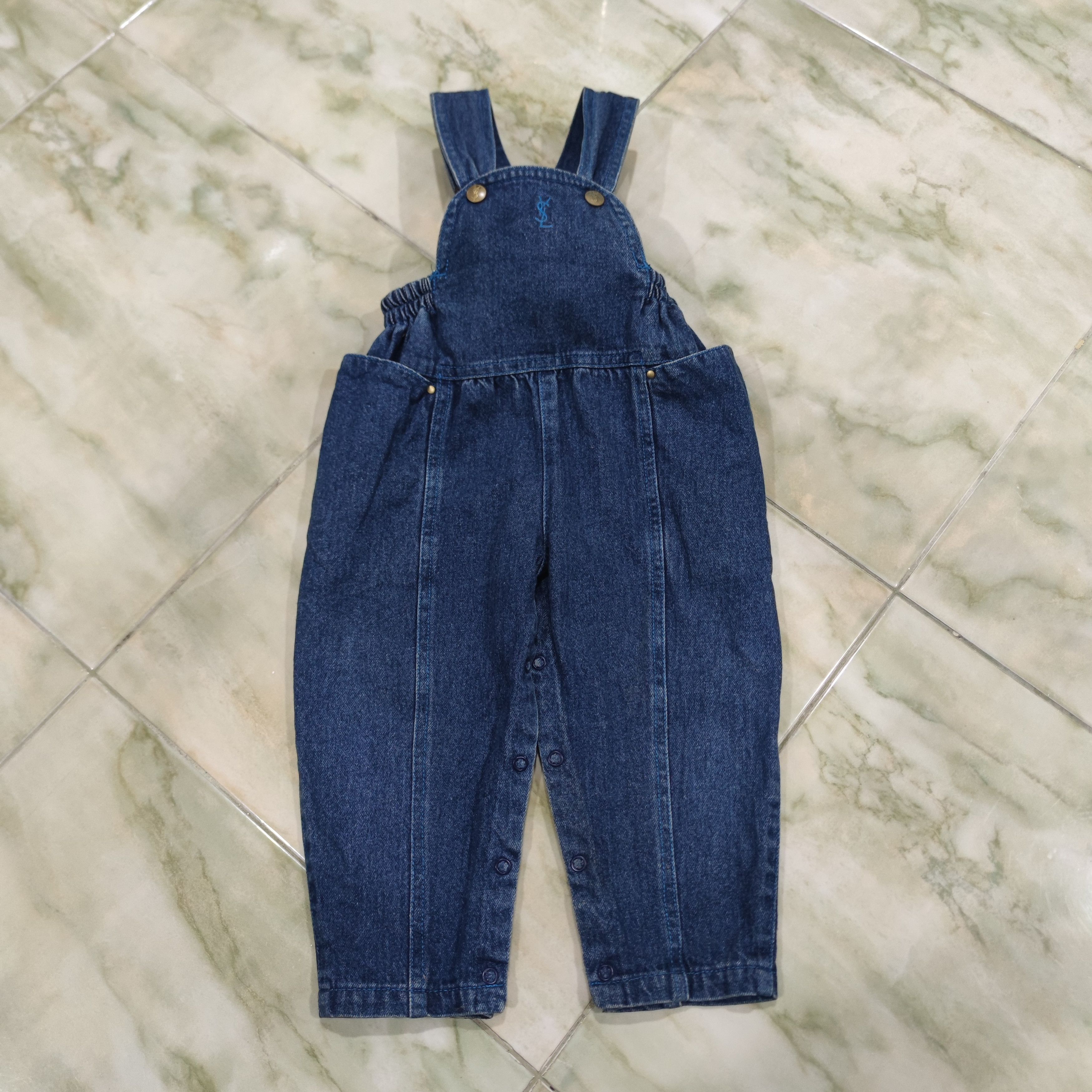 Yves Saint Laurent VINTAGE YVES SAINT LAURENT YSL DENIM BABY OVERALL SIZE 90CM Size ONE SIZE - 1 Thumbnail