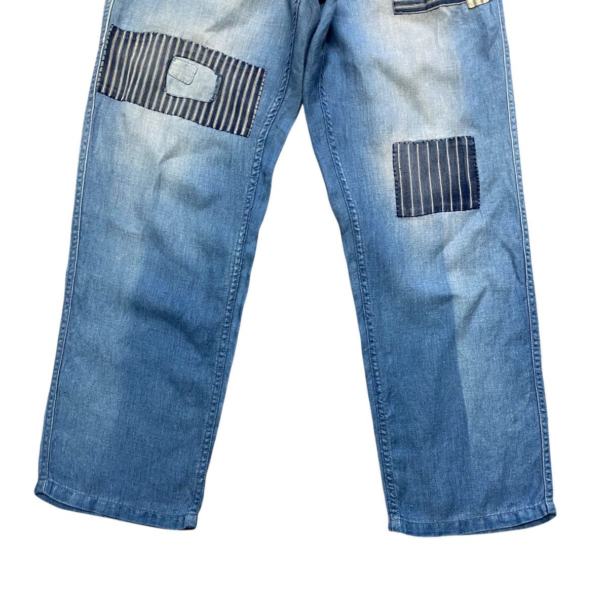 Blue Blue Japan Blue Blue Boro Patchwork Denim Relaxed Pants Size US 32 / EU 48 - 8 Thumbnail