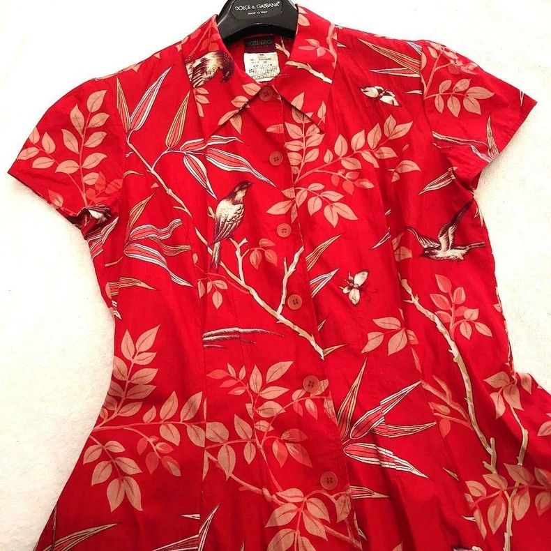 Kenzo Kenzo French vintage red floral dress, rare vintage Size XS / US 0-2 / IT 36-38 - 3 Thumbnail