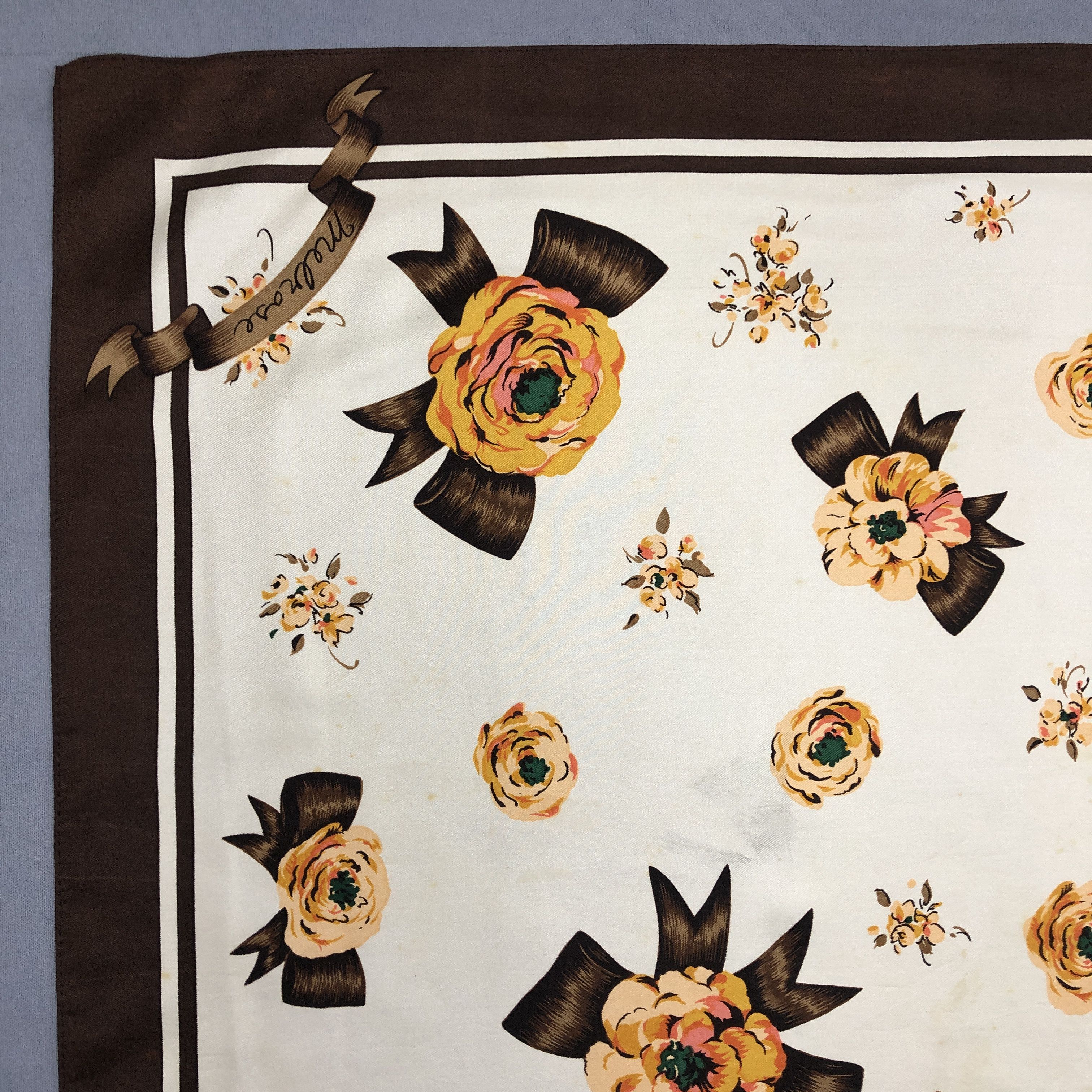 Japanese Brand Vintage Melrose SILK Scarf Twill Stole Wraps Scarves Size ONE SIZE - 8 Thumbnail