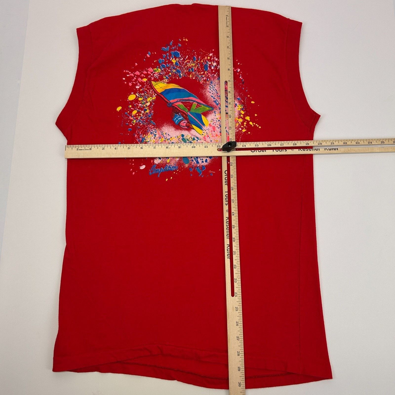 Vintage Vintage Windsurfer T Shirt Mens M Medium Red 80s Windsurfing Size US M / EU 48-50 / 2 - 8 Thumbnail