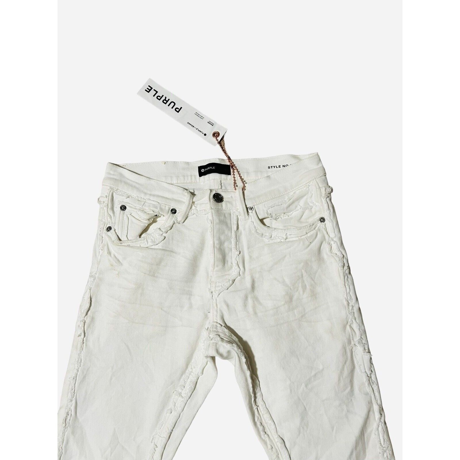 Purple Brand Purple Brand Jeans Mens Slim Fit P001 White 29/30 Size US 29 - 2 Thumbnail