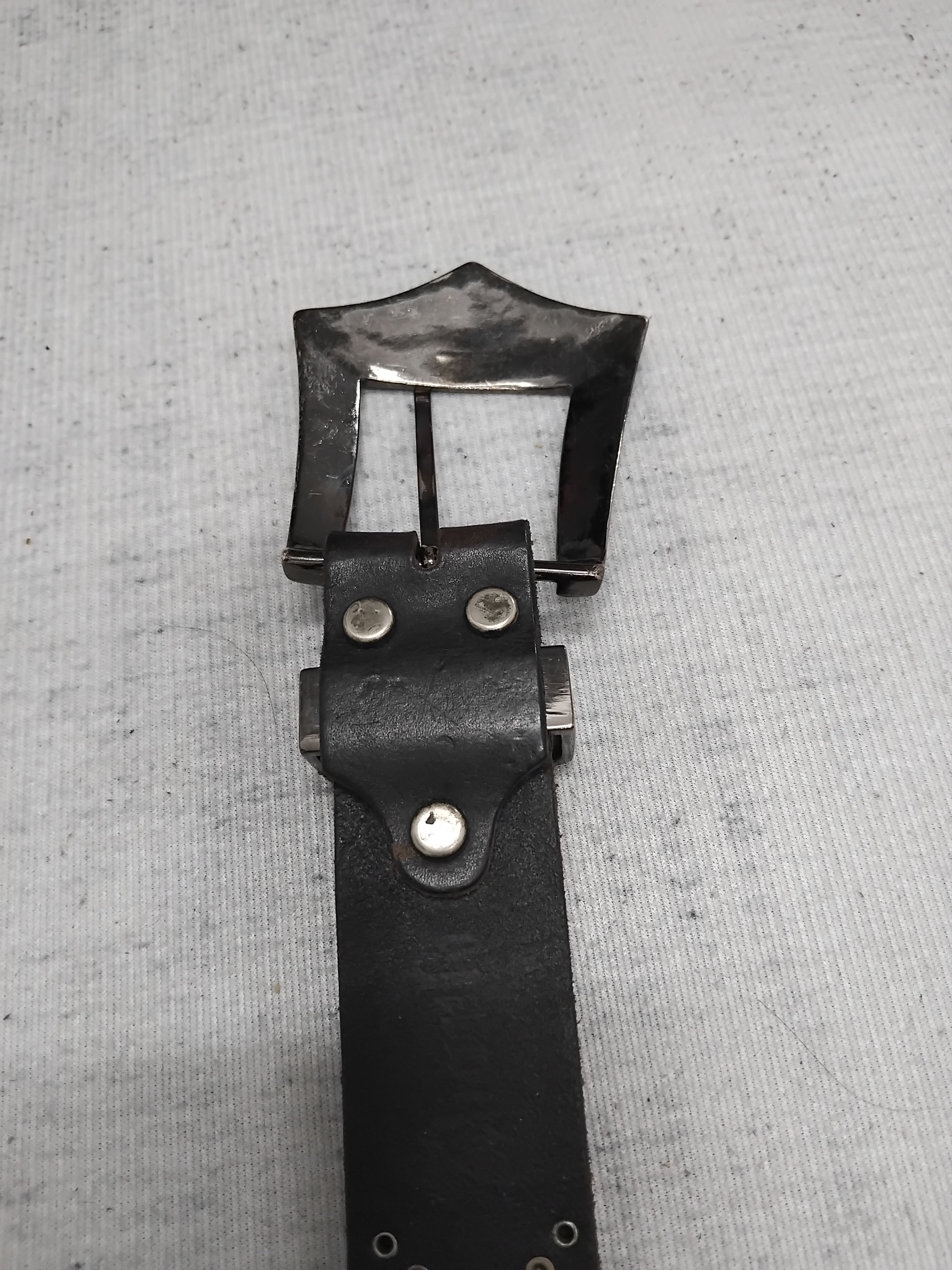 Japanese Brand 💥Diablo punk rock style black colour leather belt Size ONE SIZE - 2 Thumbnail