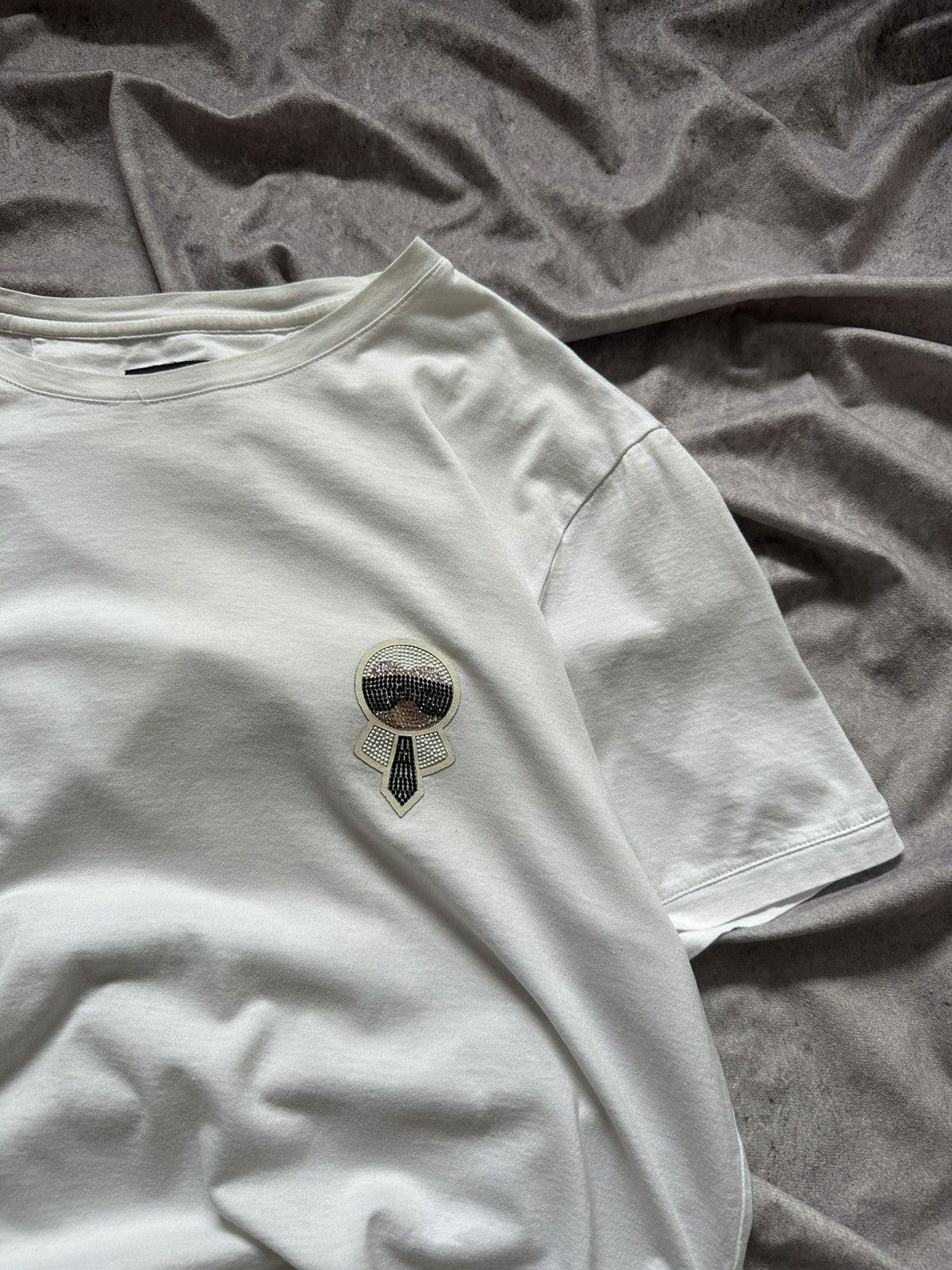 Fendi Fendi X Karl Lagerfeld Karl Lover White Tee T-shirt Size US L / EU 52-54 / 3 - 5 Thumbnail