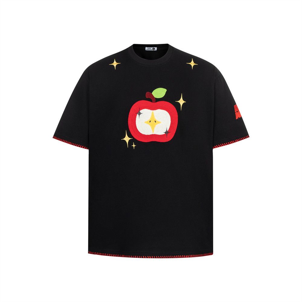 Japanese Brand × Vintage Men's American street trend apple embroidered T-shirt Size US L / EU 52-54 / 3 - 1 Thumbnail