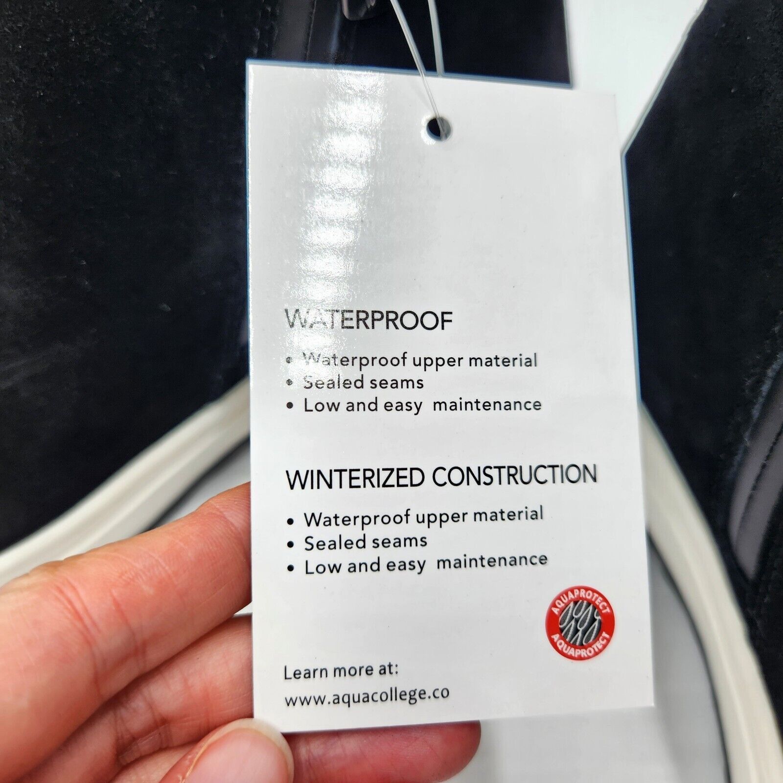 The Unbranded Brand Aqua Women Black Suede Waterproof Pull-On Sneakers Size 7.5 Size US 7.5 / IT 37.5 - 4 Thumbnail