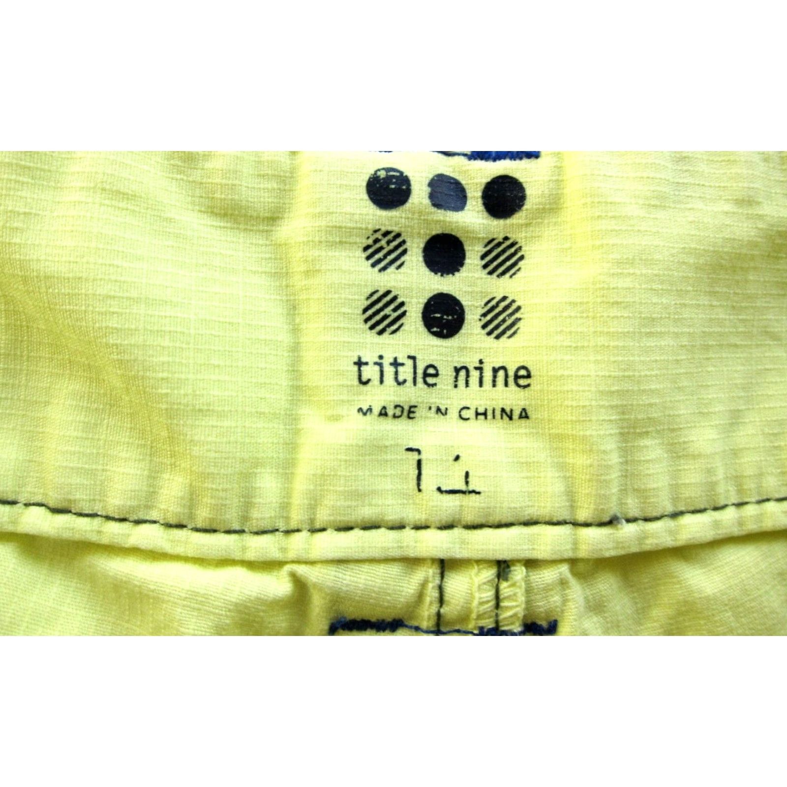 Vintage Title Nine Cotton Stretch Brash Yellow Hike Travel Pocket Cargo Short Women L Size 36" / US 14 / IT 50 - 4 Thumbnail