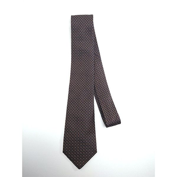 Other VTG 1980s Dominique France Tie Necktie Geometric 100% Silk Size ONE SIZE - 2 Thumbnail
