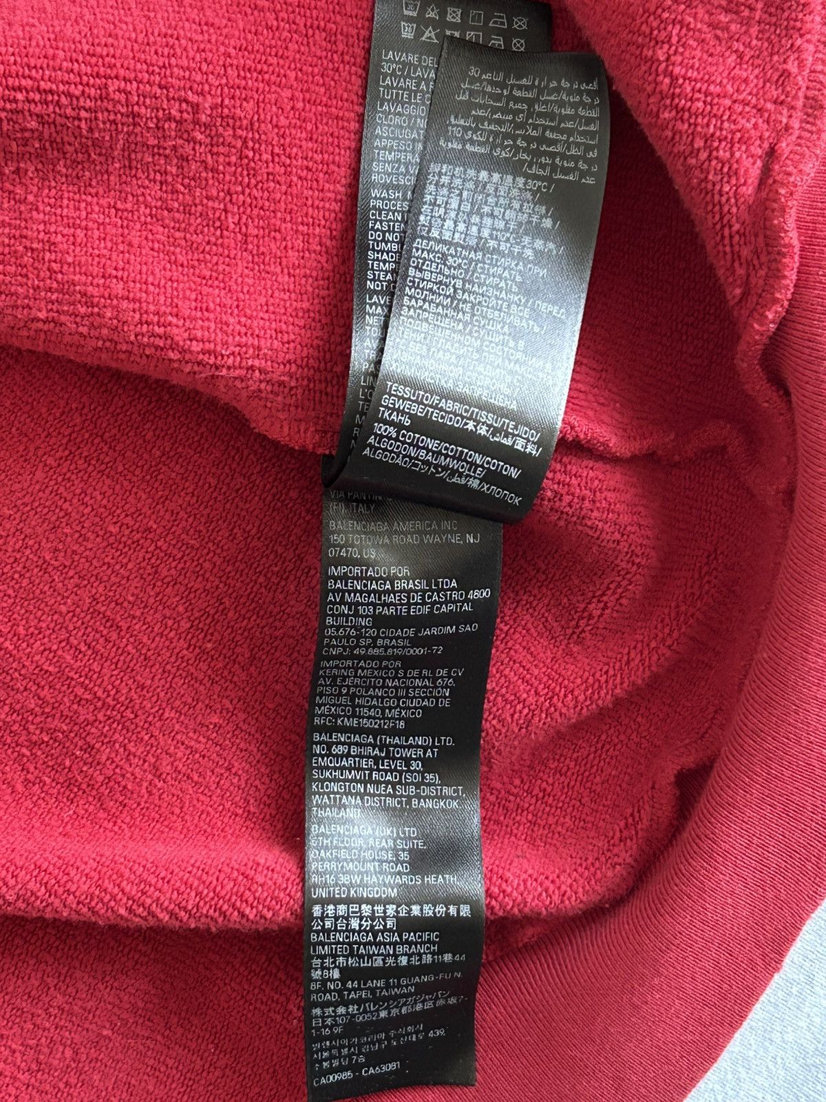 Balenciaga Balenciaga Red Tattoo Zip Hoodie Size US L / EU 52-54 / 3 - 8 Thumbnail