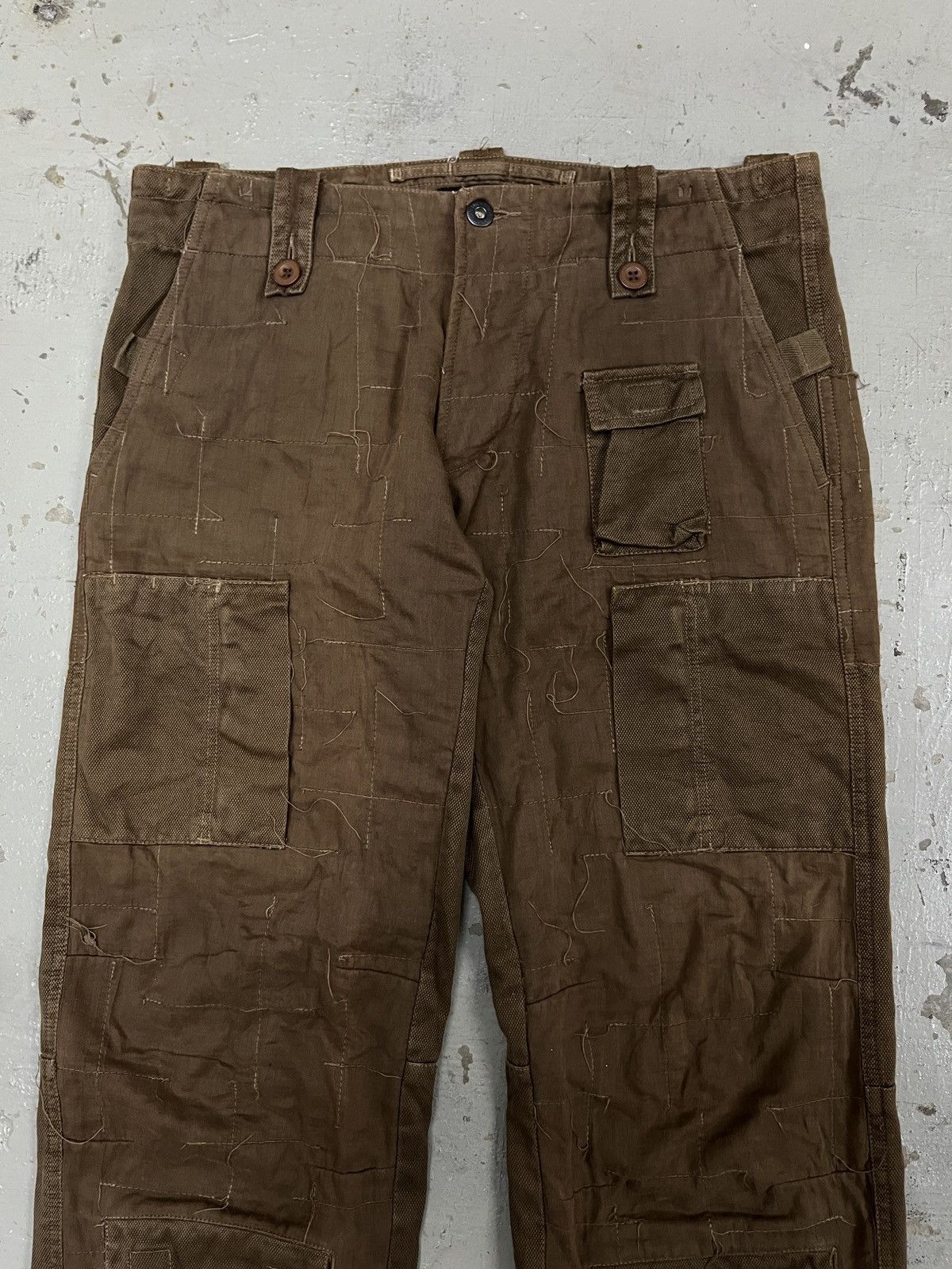 Greg Lauren In The Attic Bondage Cargo Hemp Patchwork Greg Lauren Style Size US 33 - 4 Thumbnail