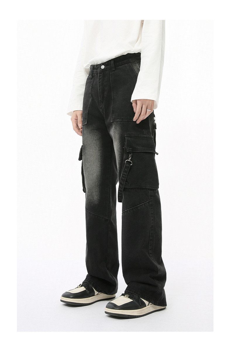 Japanese Brand × Jean Distressed patchwork multi-pocket lanyard distressed jeans Size US 32 / EU 48 - 2 Thumbnail
