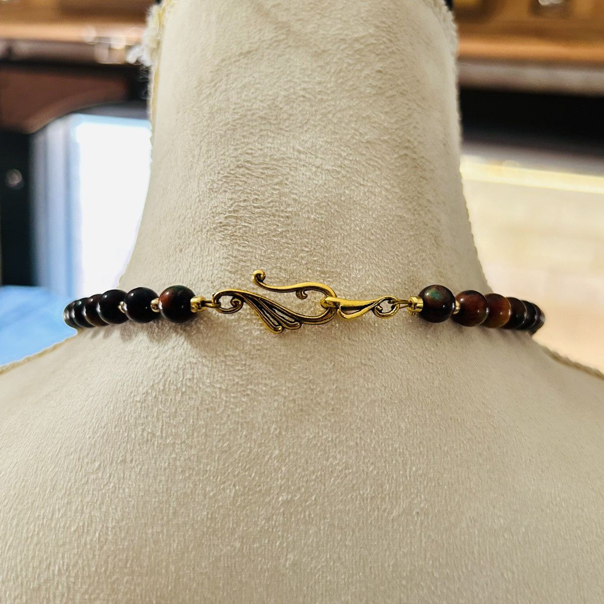 Handmade Handcrafted genuine blood stone elbaite vintage necklace Size ONE SIZE - 4 Thumbnail