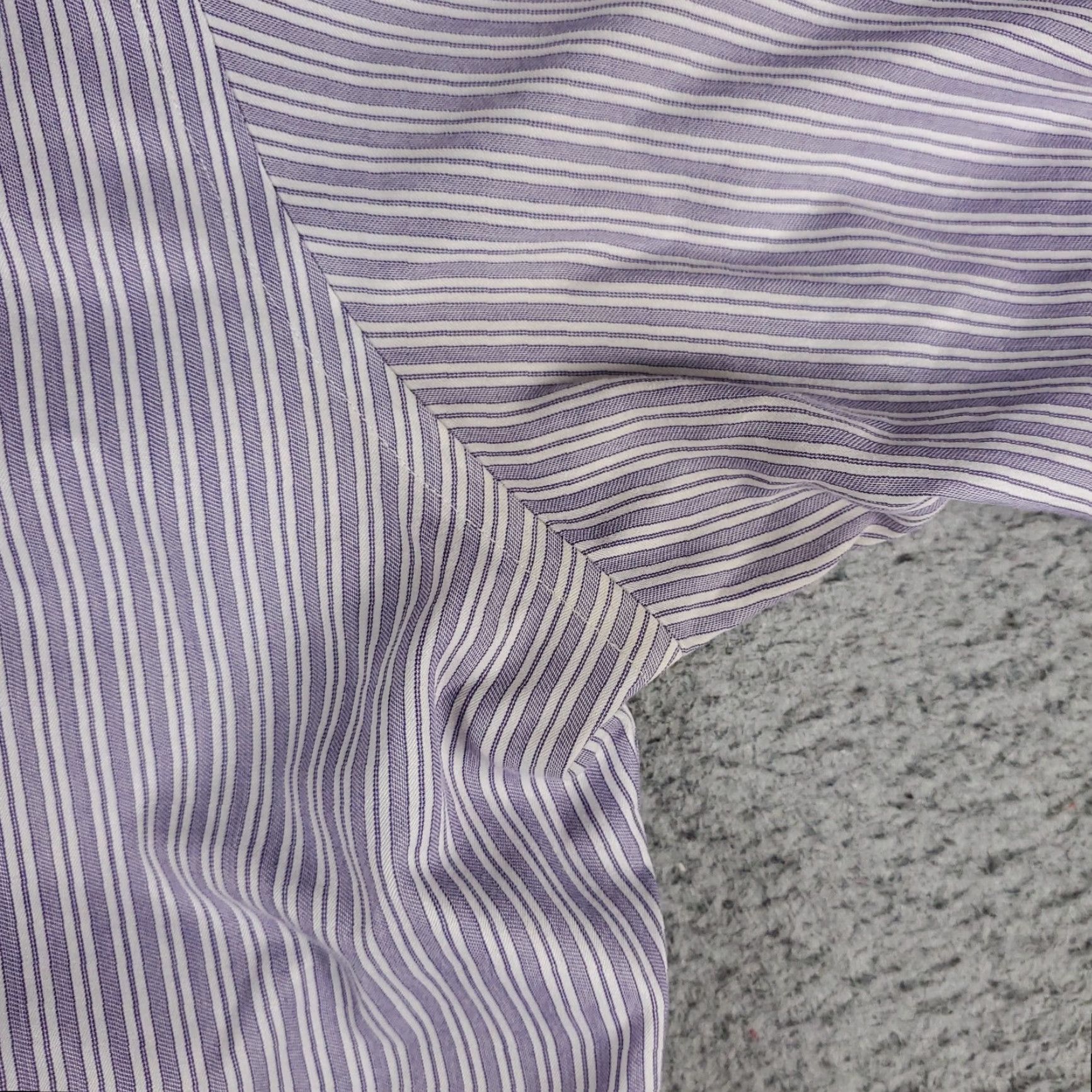 Brooks Brothers Brooks Brothers Dress Shirt Mens 16.5 Purple Striped Long Sleeve Button Up Classic Modern Size 42R - 3 Thumbnail