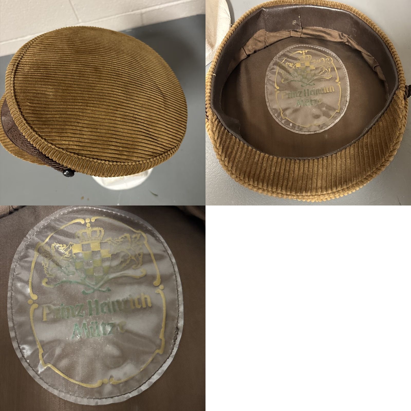 Prince Prince Henry Prinz Heinrich Hat Corduroy Nautical Captain Echte Mütze Brown Gray Corduroy Mariner's Cap Men L Size Size ONE SIZE - 8 Thumbnail