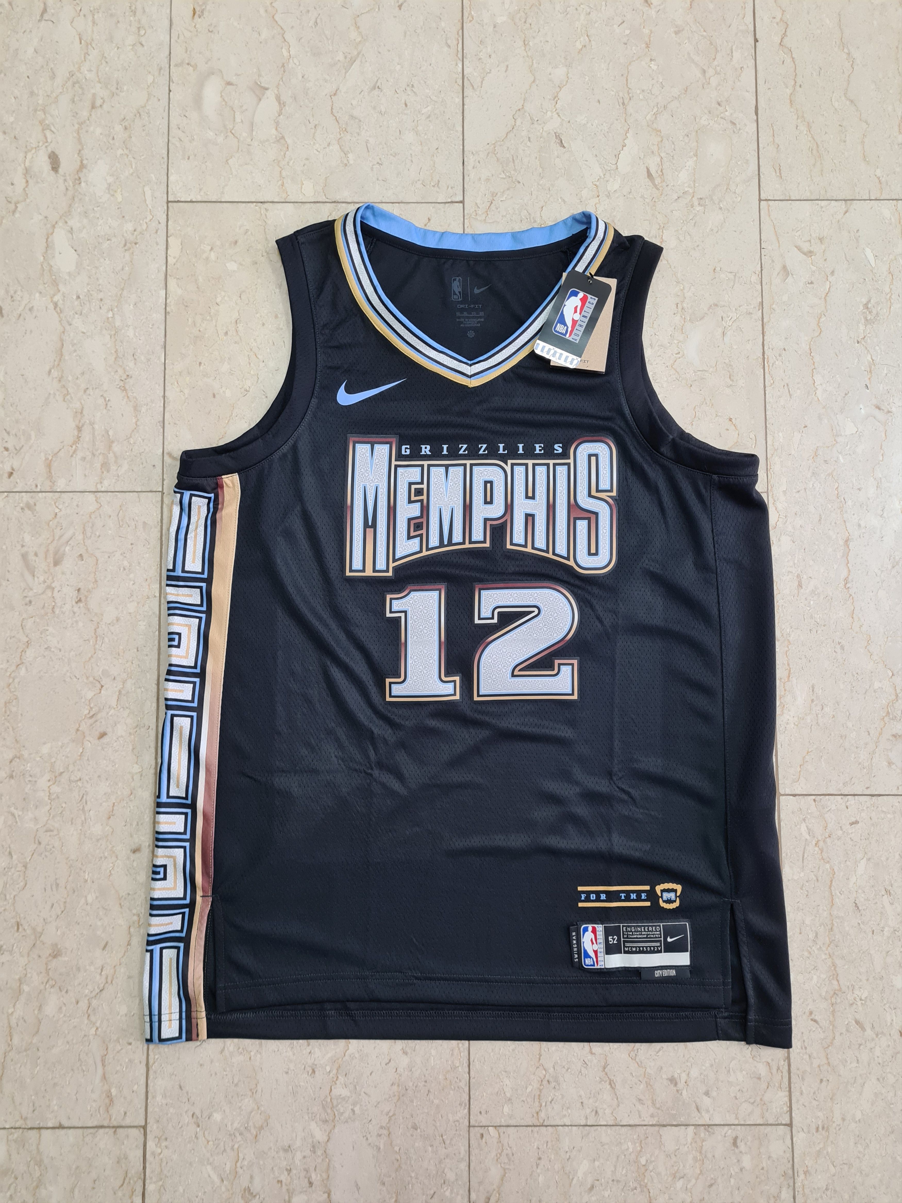 image of NBA x Nike Authentic Nike Grizzlies City Edition Swingman Jersey in Black, Men's (Size XL)