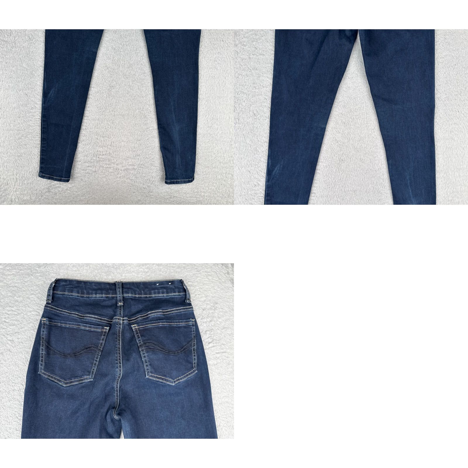 Vintage SO Jeans Juniors Jeans Blue Denim Jegging High Rise Cap Cotton Blend 23x28 Regular Size 3 Women Ladies 5-Pocket Solid Middle Wash Size 26" / US 2 / IT 38 - 10 Thumbnail