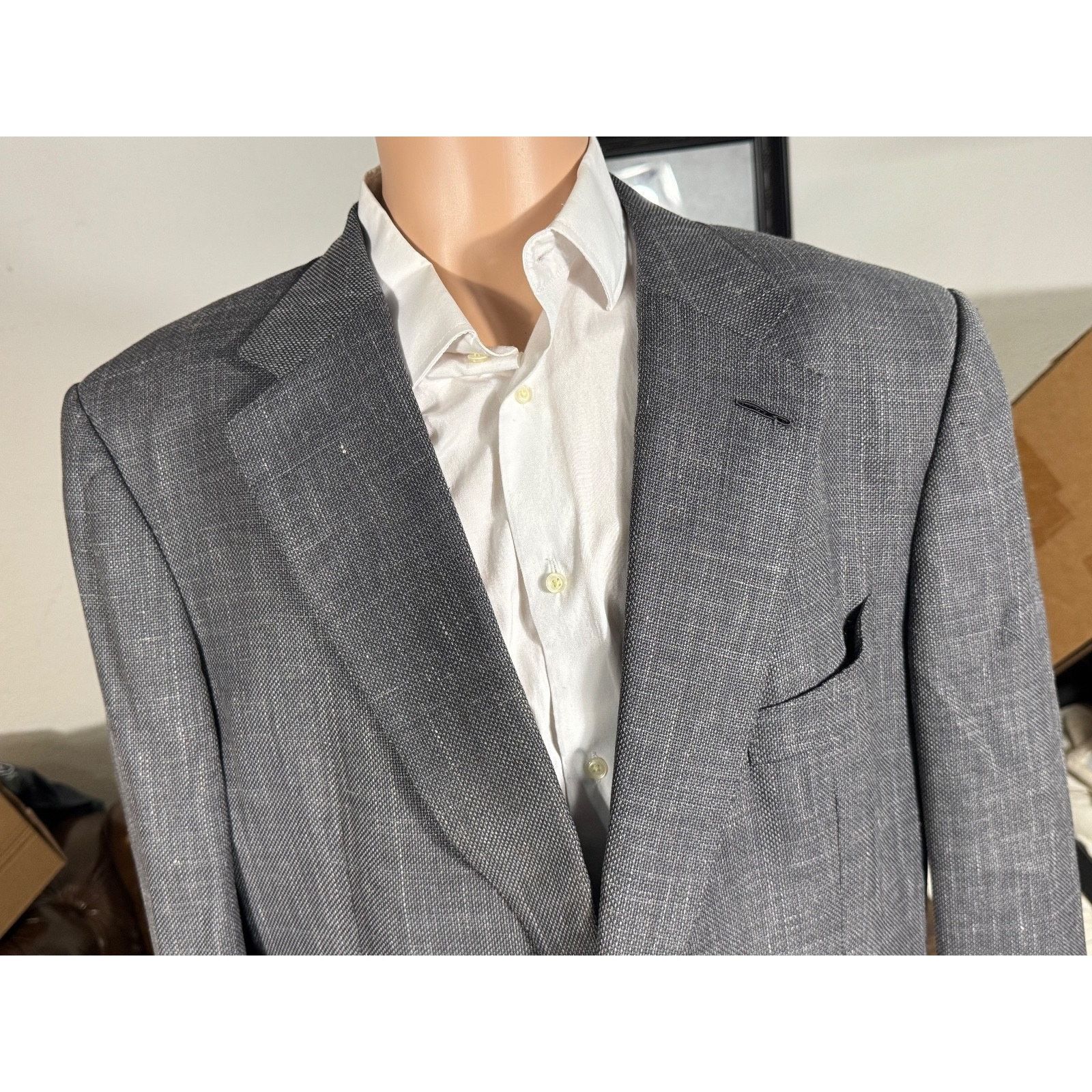 Tom Ford Tom Ford Wool Linen Silk Sport Jacket 60R 50R US Size 50R - 10 Thumbnail