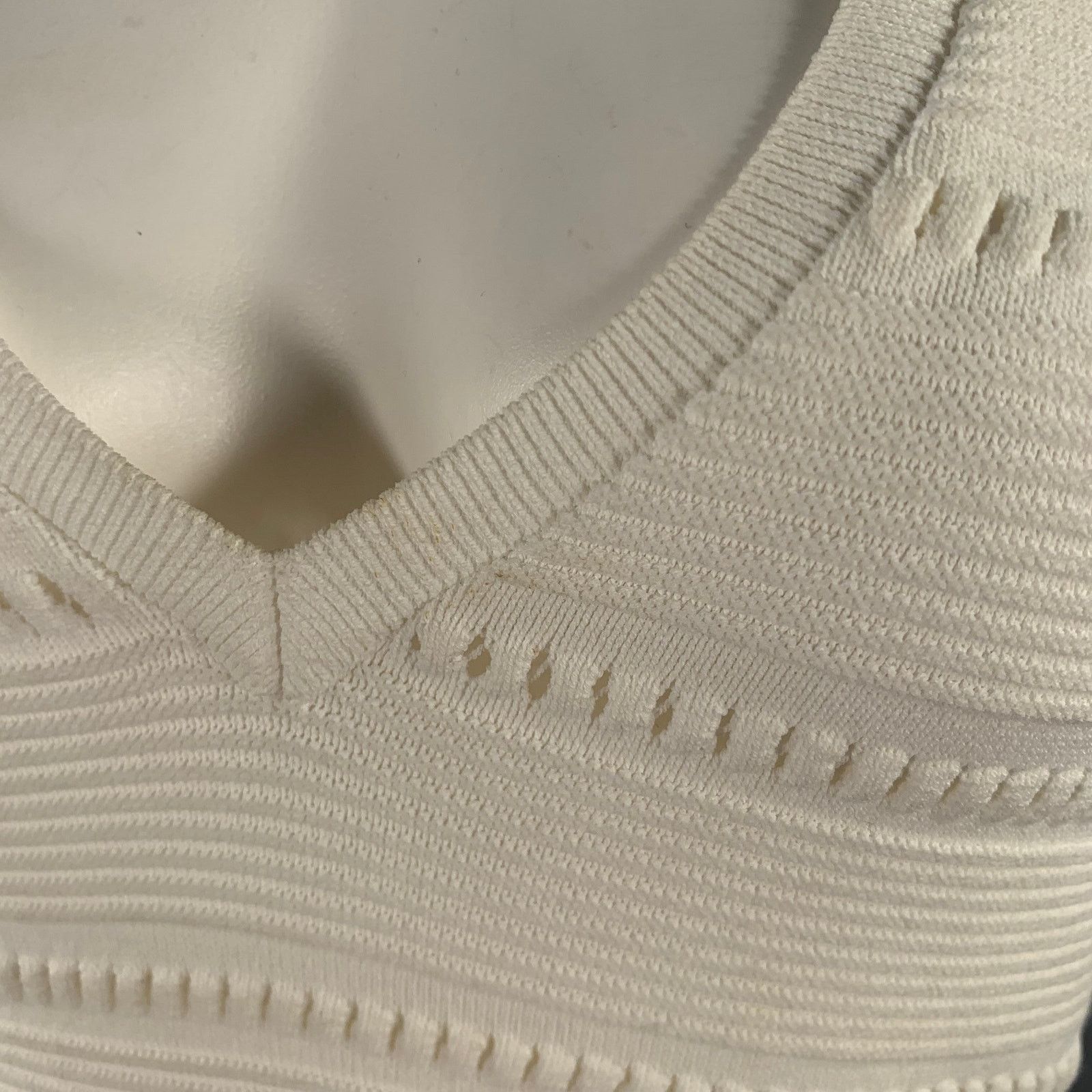 Dsquared2 Size M White Rayon Polyamide Textured Short Sleeve Dress Size M / US 6-8 / IT 42-44 - 9 Thumbnail