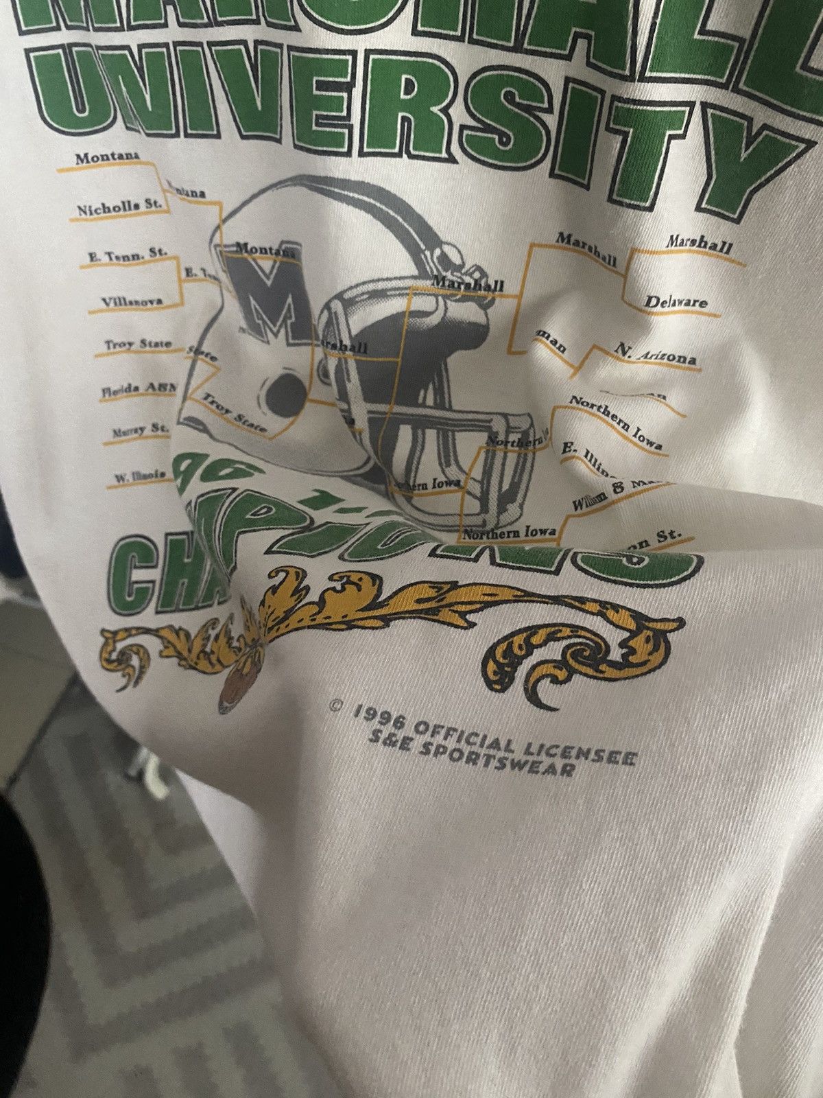 Vintage Vintage 1996 Marshall University Champions Tee Size US XXL / EU 58 / 5 - 2 Thumbnail