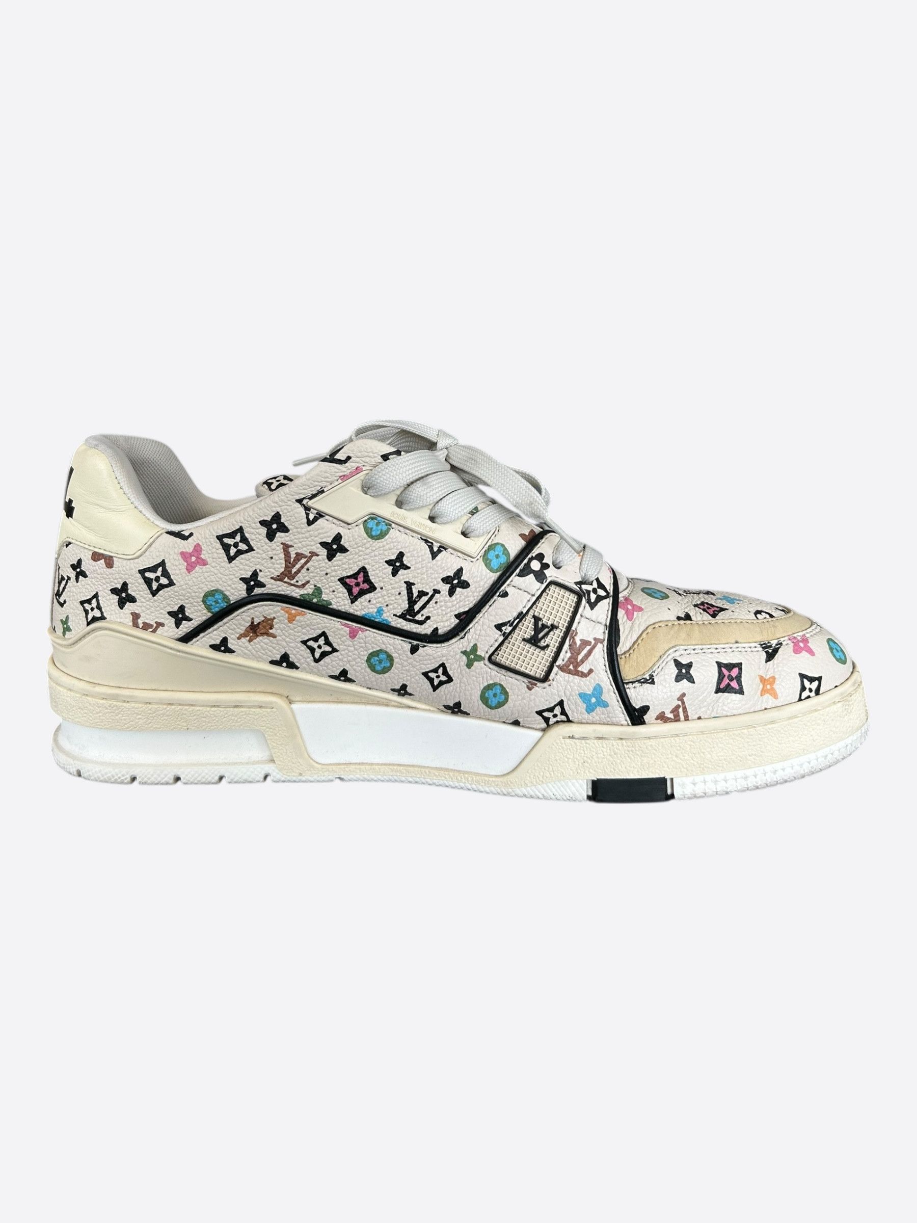 Louis Vuitton Tyler The Creator White & Multicolor Monogram Trainers Size US 10 / EU 43 - 5 Thumbnail