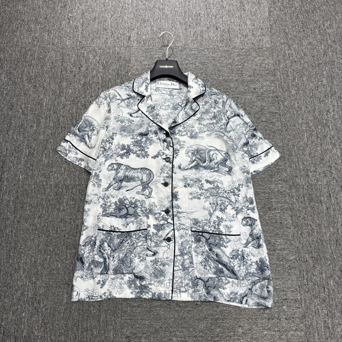 Dior Dior Zoo silkworm silk short-sleeved shirt| Size L / US 10 / IT 46 - 1 Thumbnail